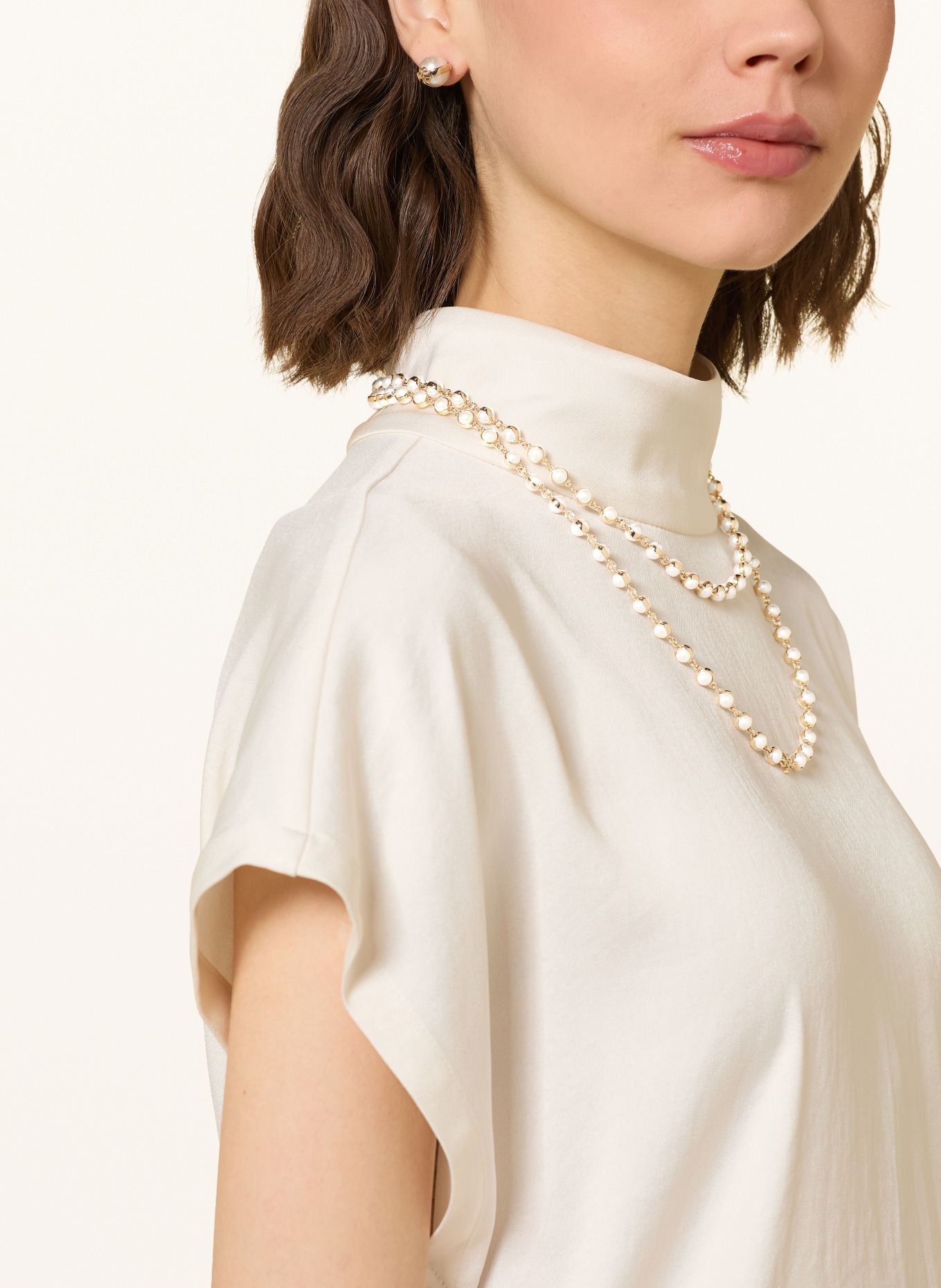 TORY BURCH Oorstekers MOONDANCE: CRÈME / GOUD