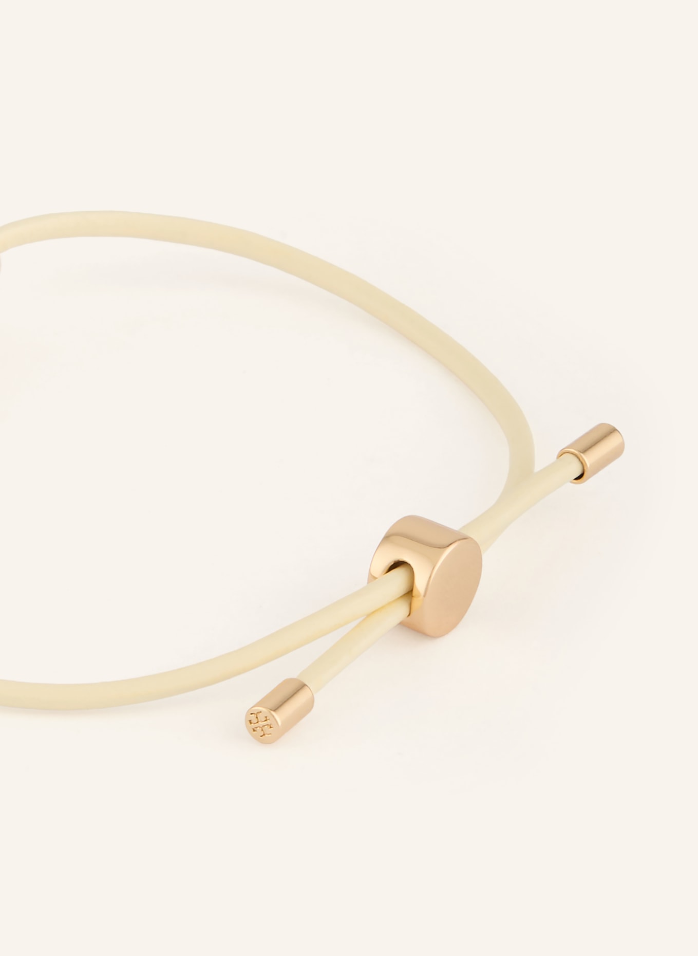 TORY BURCH Lederarmband MILLER: ECRU / GOLD