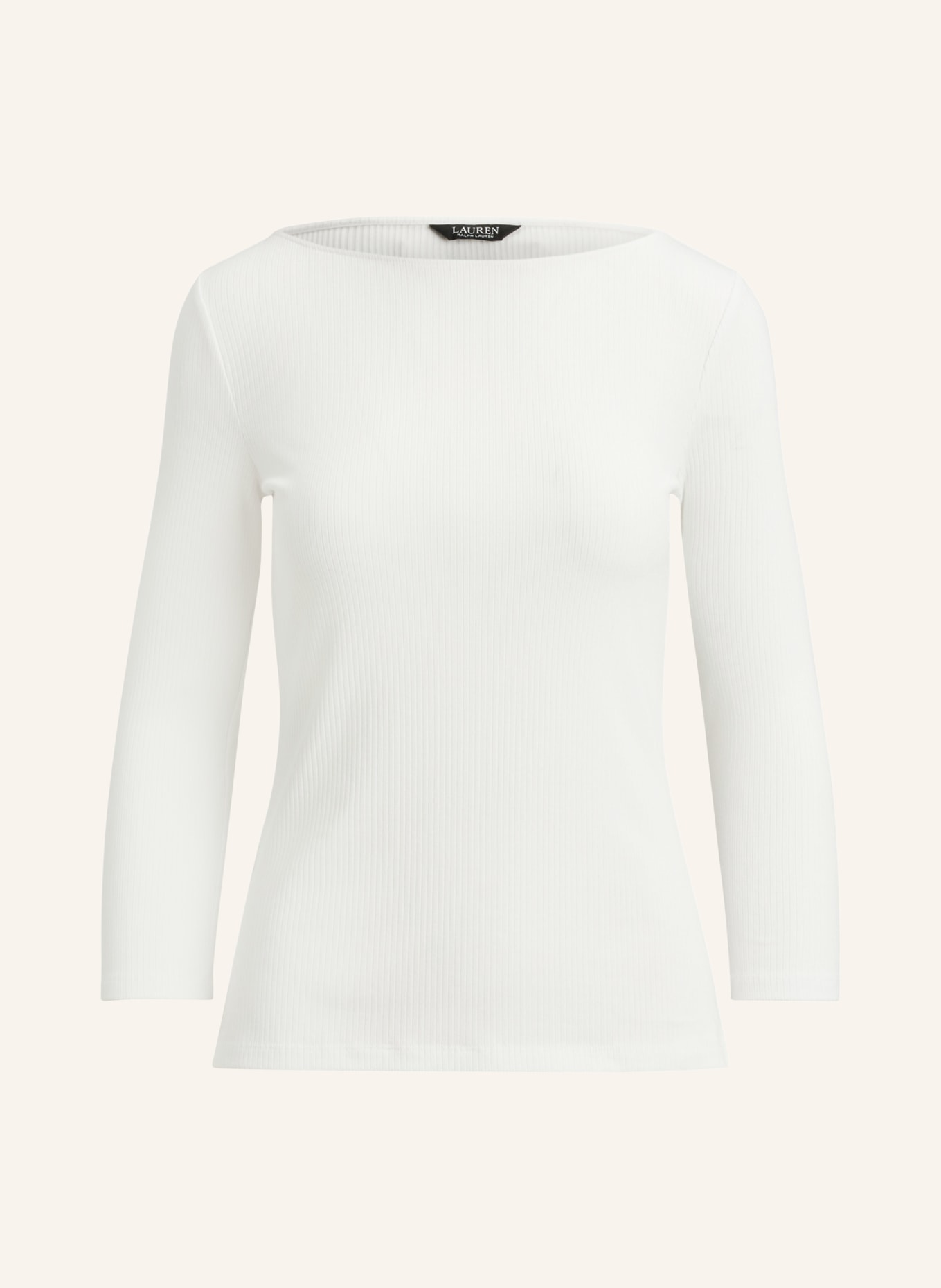 LAUREN RALPH LAUREN Shirt mit 3/4-Arm: WEISS