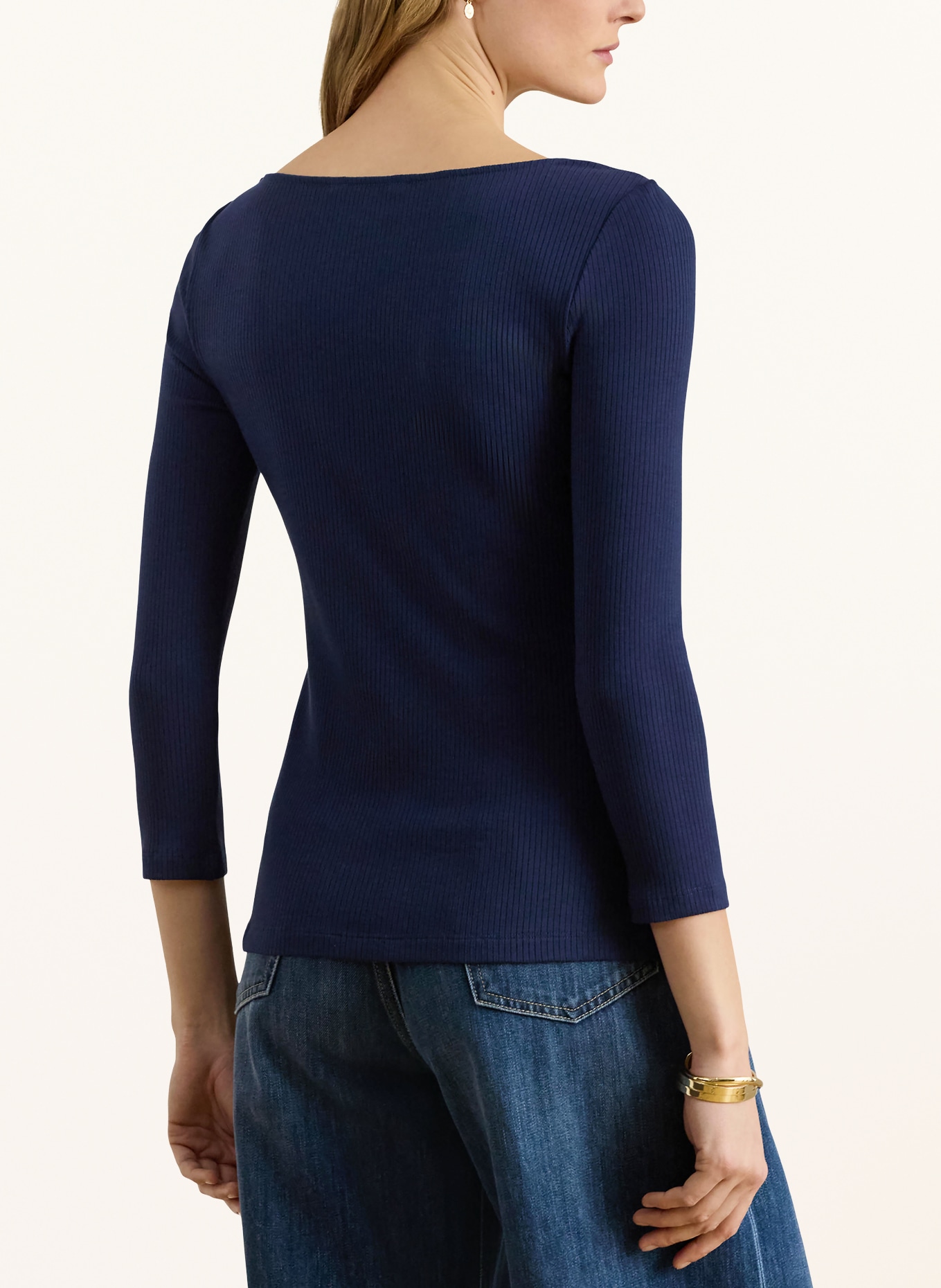 LAUREN RALPH LAUREN Shirt met 3/4-mouwen: DONKERBLAUW