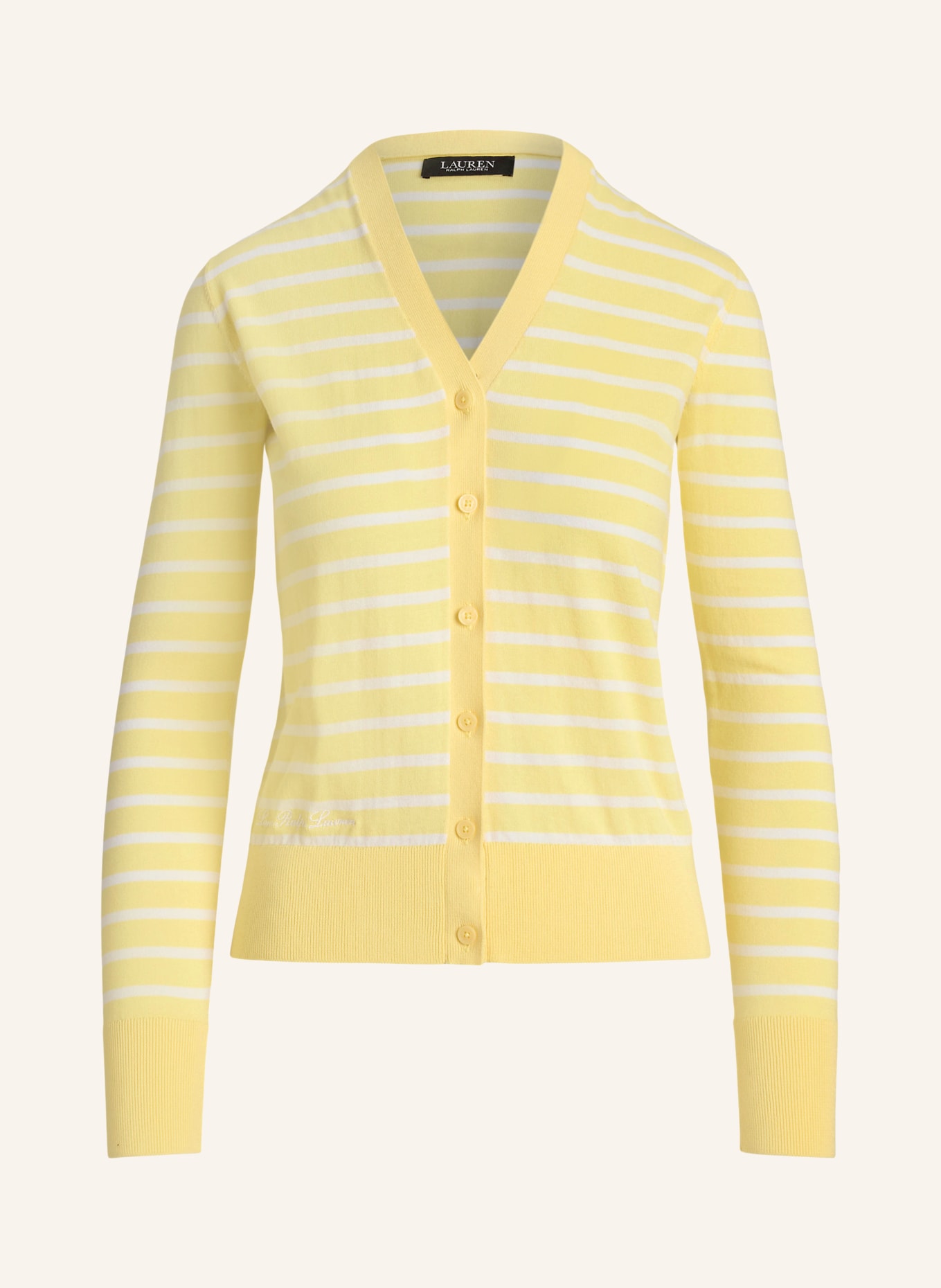 LAUREN RALPH LAUREN Kardigan: ŻÓŁTY / BIAŁY