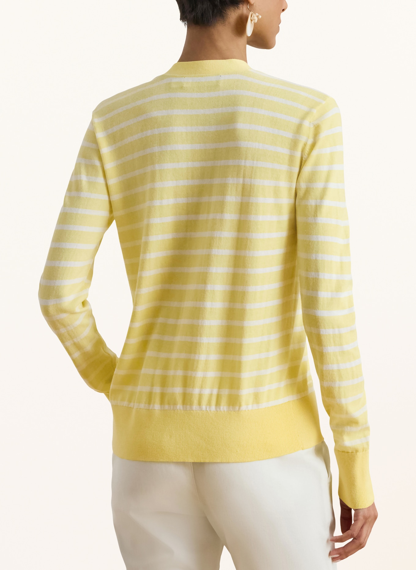 LAUREN RALPH LAUREN Kardigan: ŻÓŁTY / BIAŁY