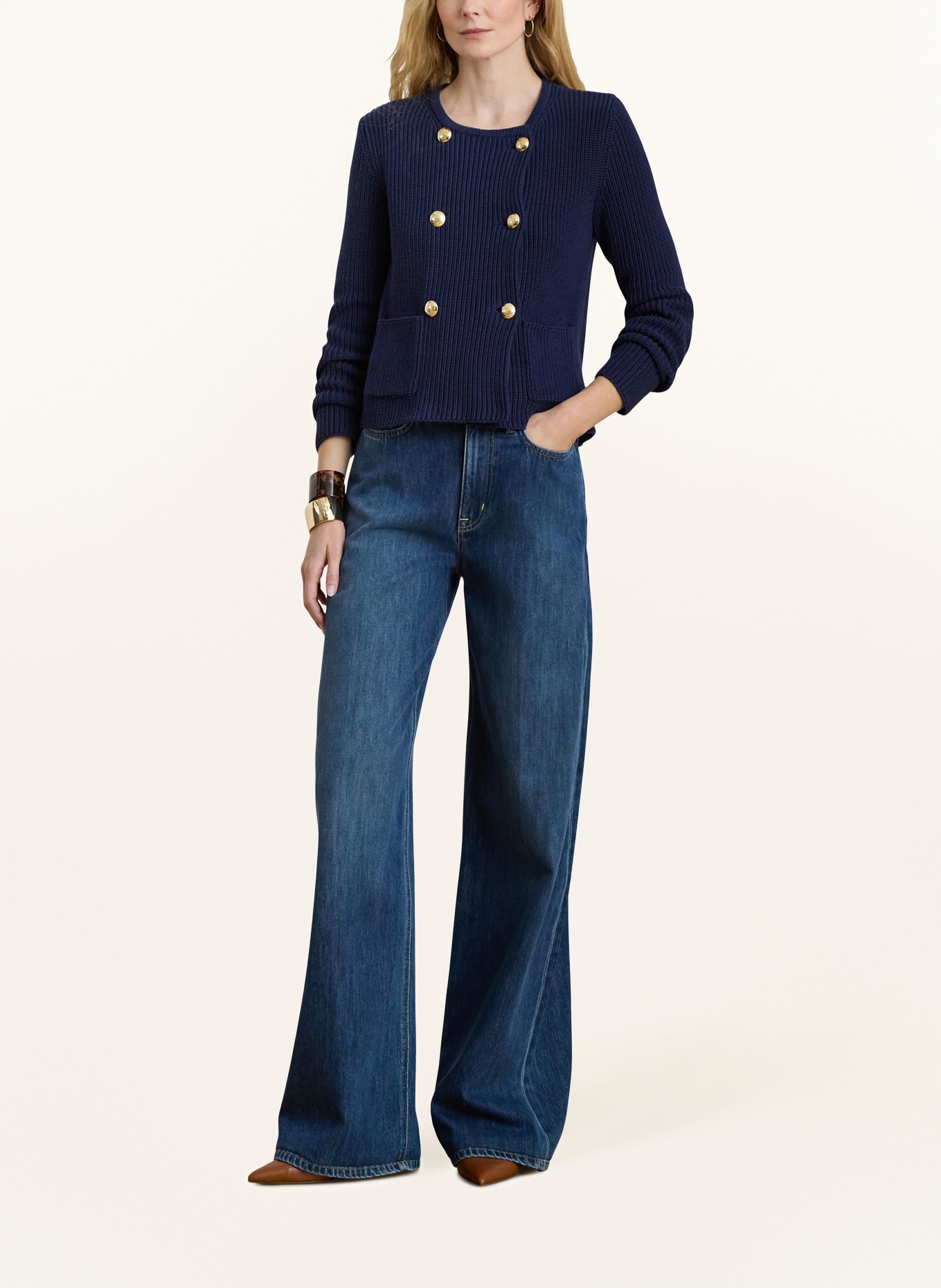 LAUREN RALPH LAUREN cardigan: BLEU FONCÉ