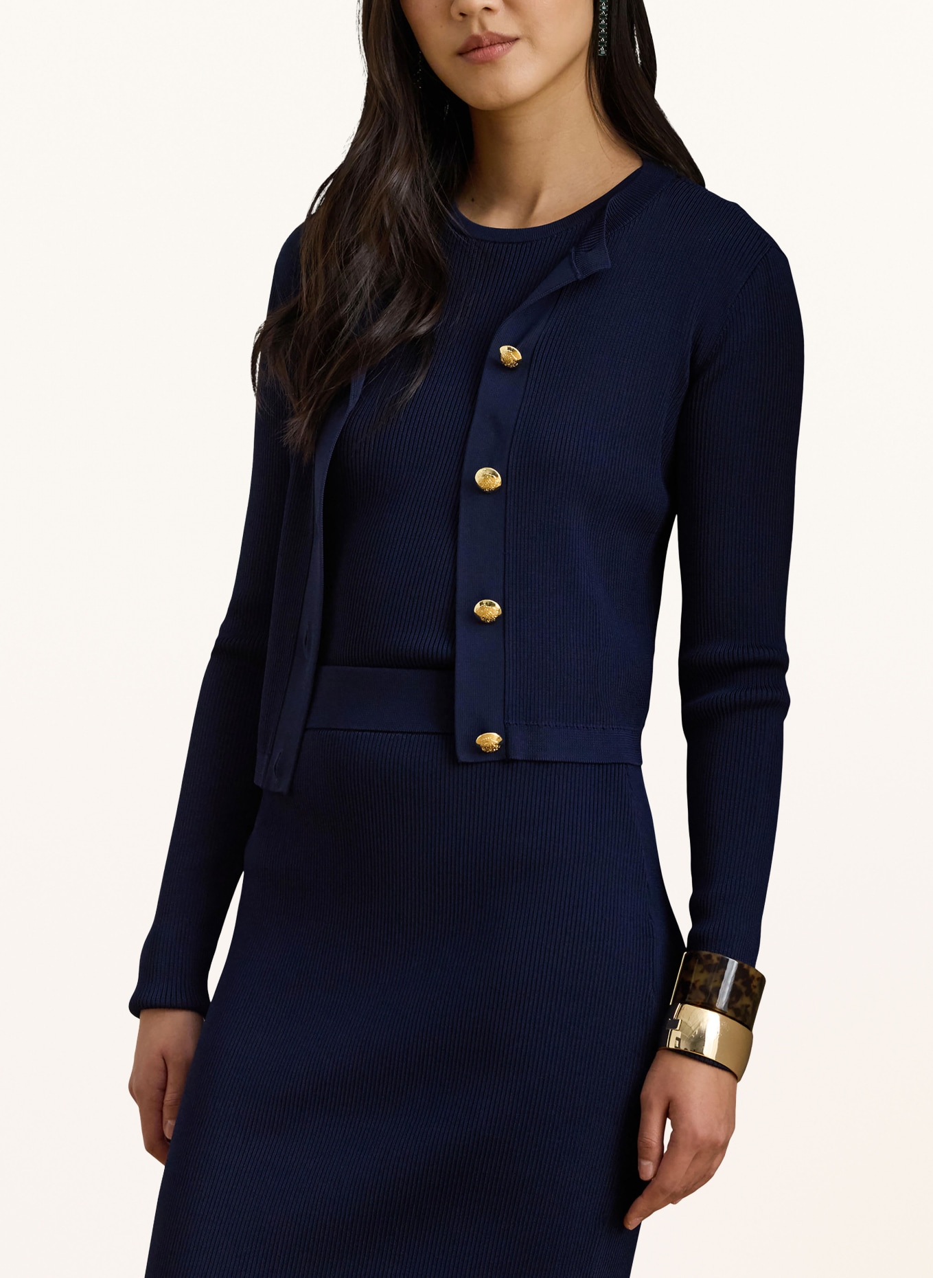 LAUREN RALPH LAUREN vest: DONKERBLAUW / GOUD