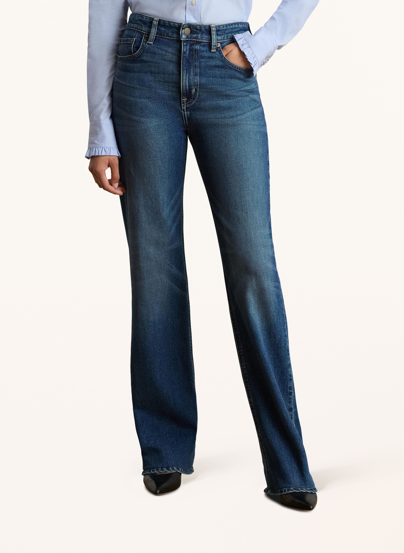 LAUREN RALPH LAUREN Jeans met wijde pijpen: 001 MAXEN WASH