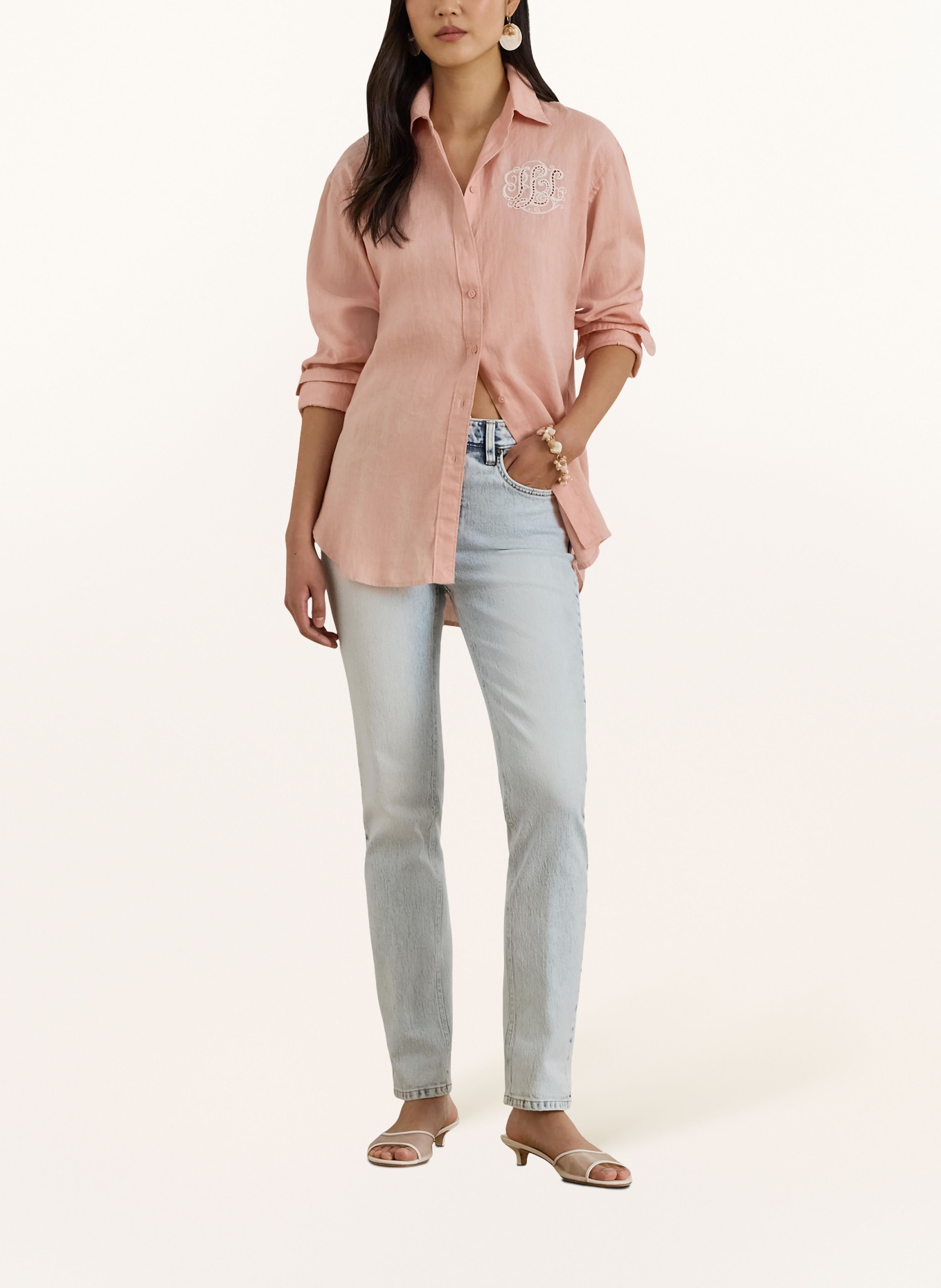 LAUREN RALPH LAUREN Bluzka z lnu: ŁOSOSIOWY