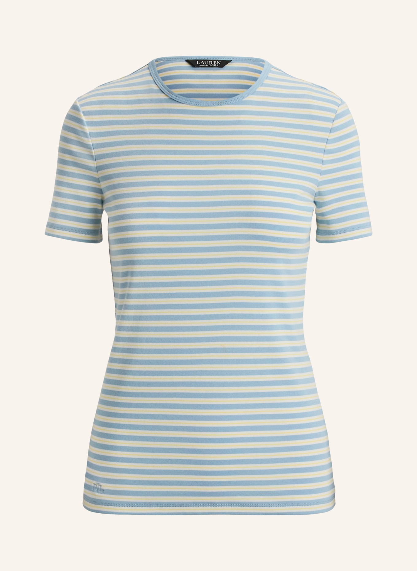 LAUREN RALPH LAUREN Koszulka: SZARONIEBIESKI / ŻÓŁTY / BIAŁY