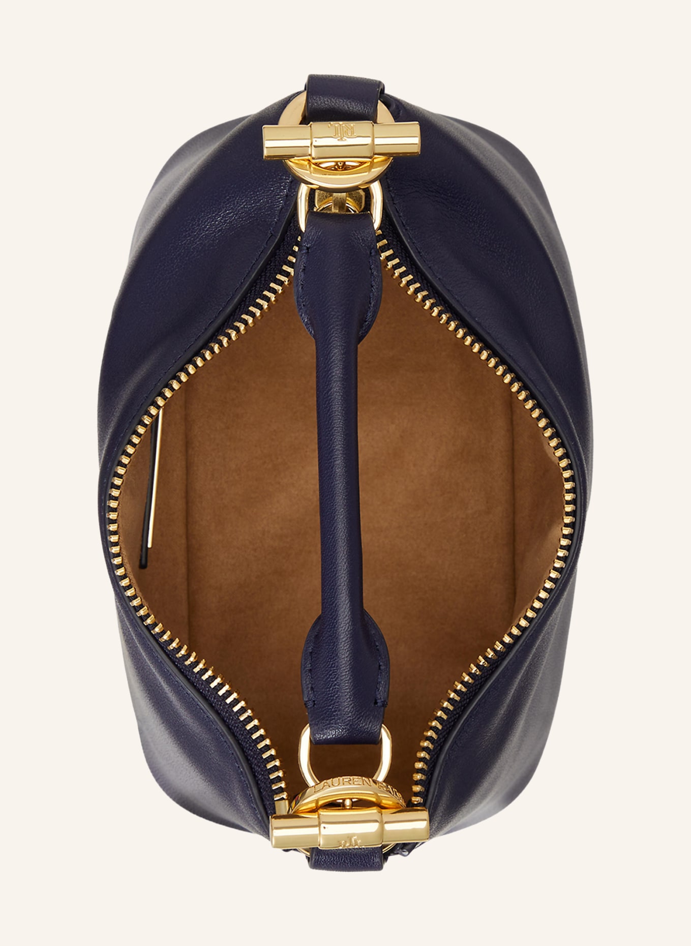 LAUREN RALPH LAUREN Handtasche BLAIKE MINI: DUNKELBLAU / GOLD