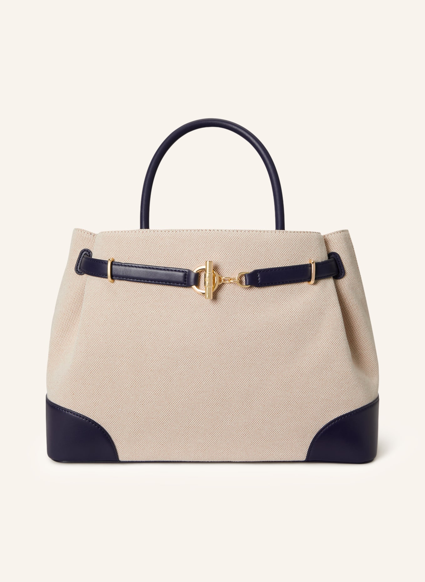 LAUREN RALPH LAUREN BLAIKE SMALL Shoulder Bag: CREAM / SILVER / DARK BLUE