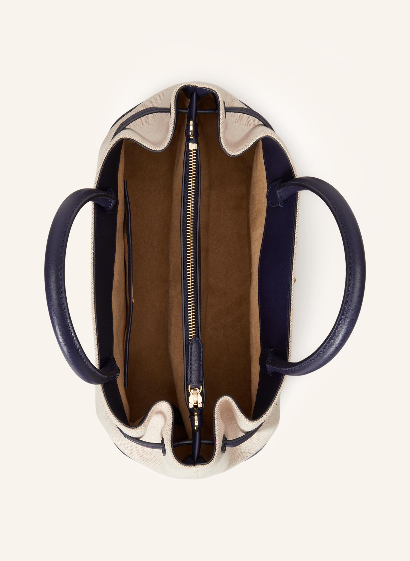 LAUREN RALPH LAUREN BLAIKE SMALL Shoulder Bag: CREAM / SILVER / DARK BLUE