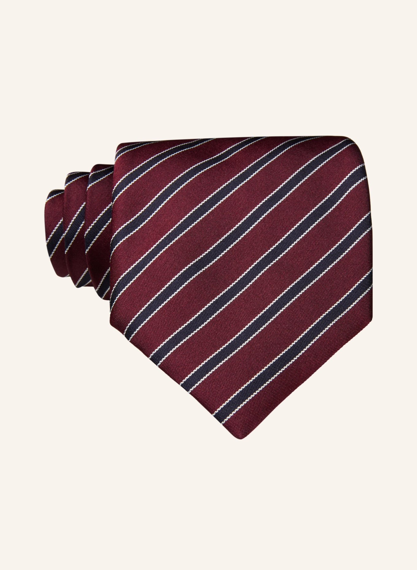 ZEGNA stropdas: DONKERROOD / WIT / ZWART