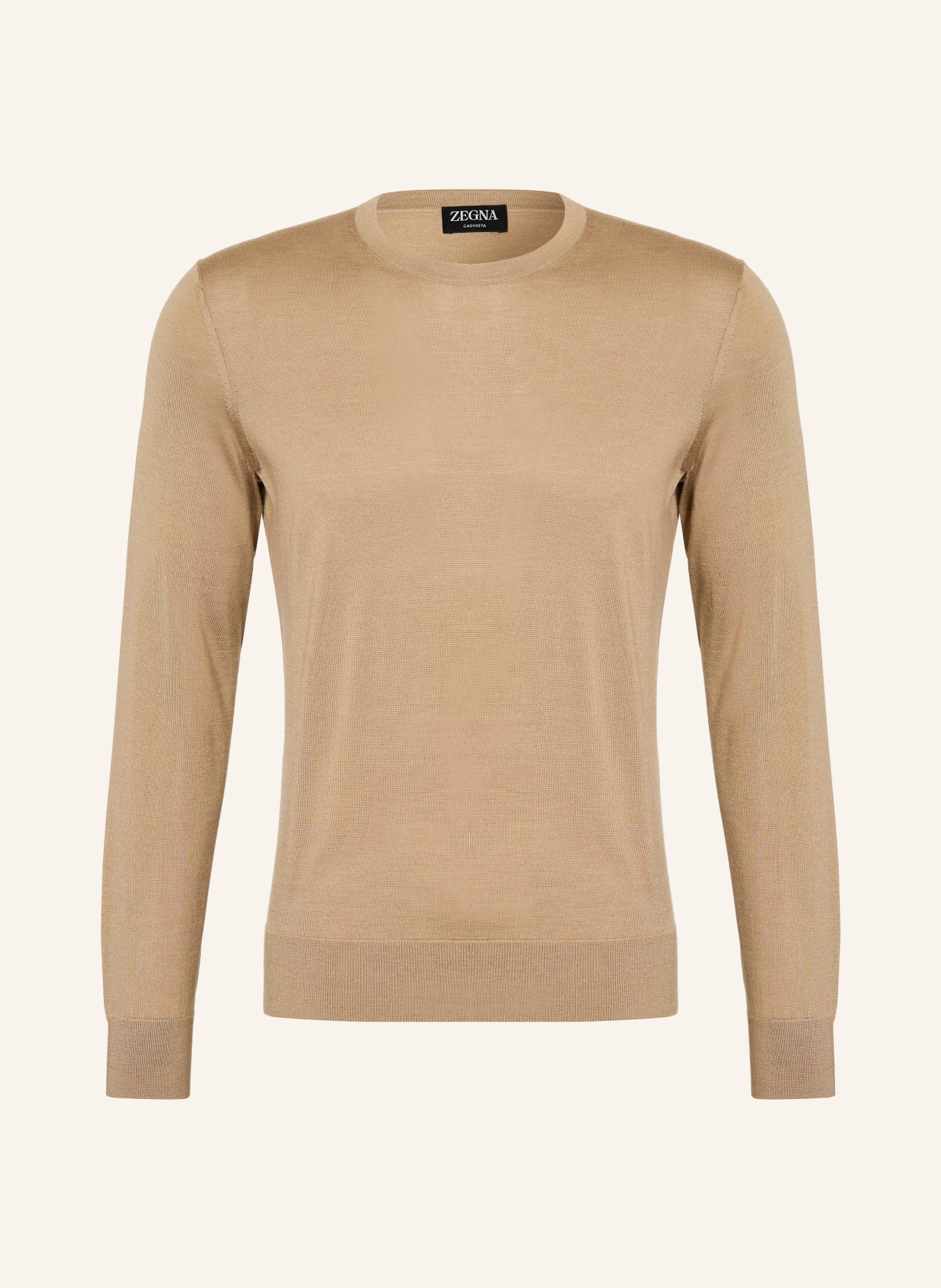 ZEGNA Kasjmier trui met zijde: BEIGE