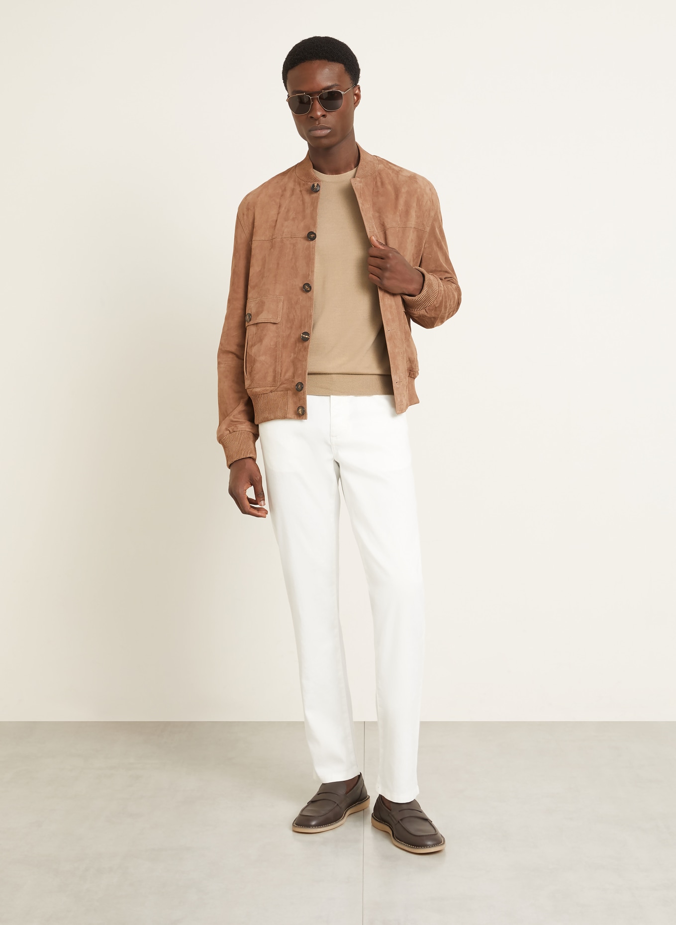 ZEGNA Kasjmier trui met zijde: BEIGE