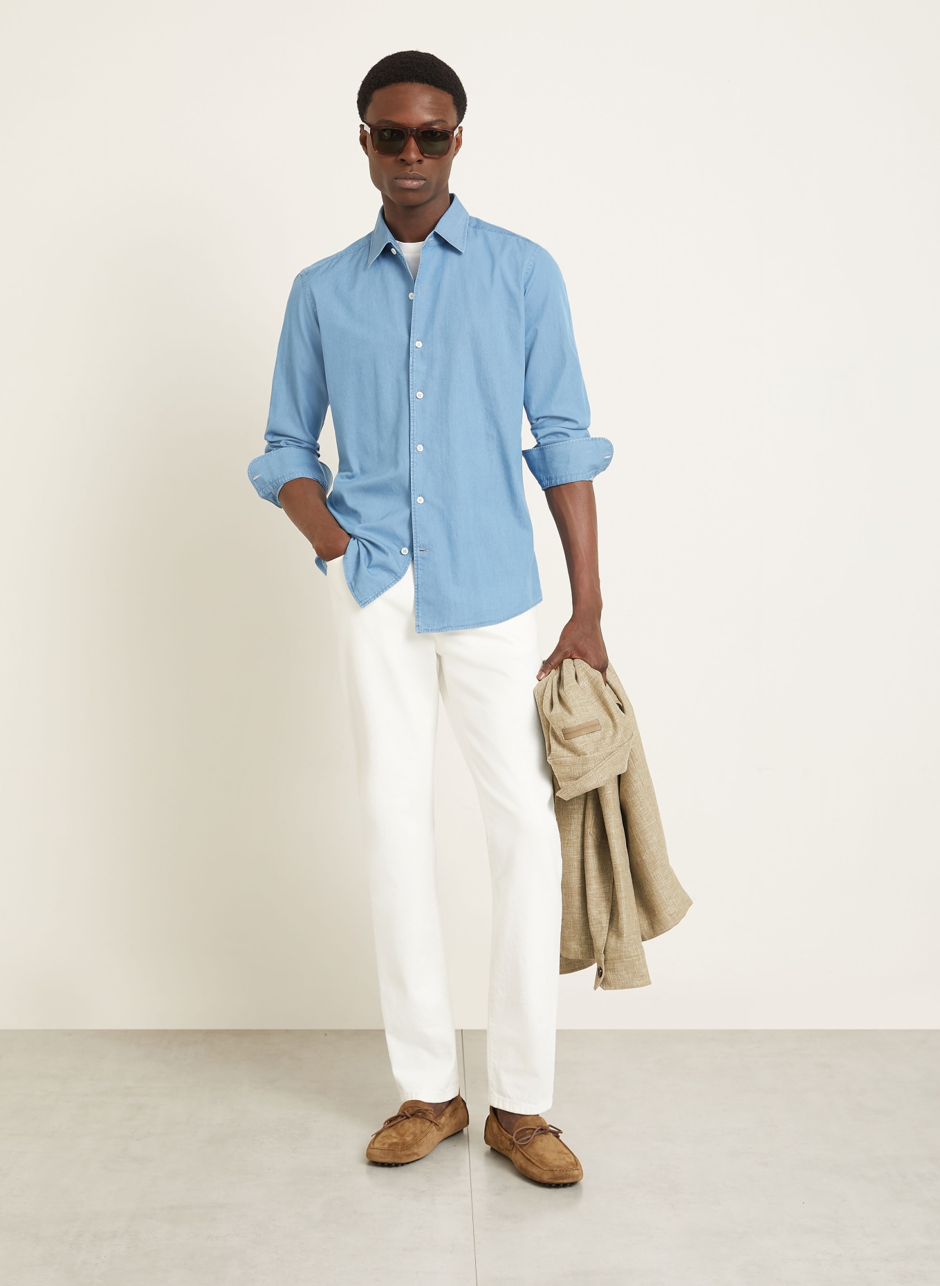 ZEGNA Jeanshemd Regular Fit: BLAU