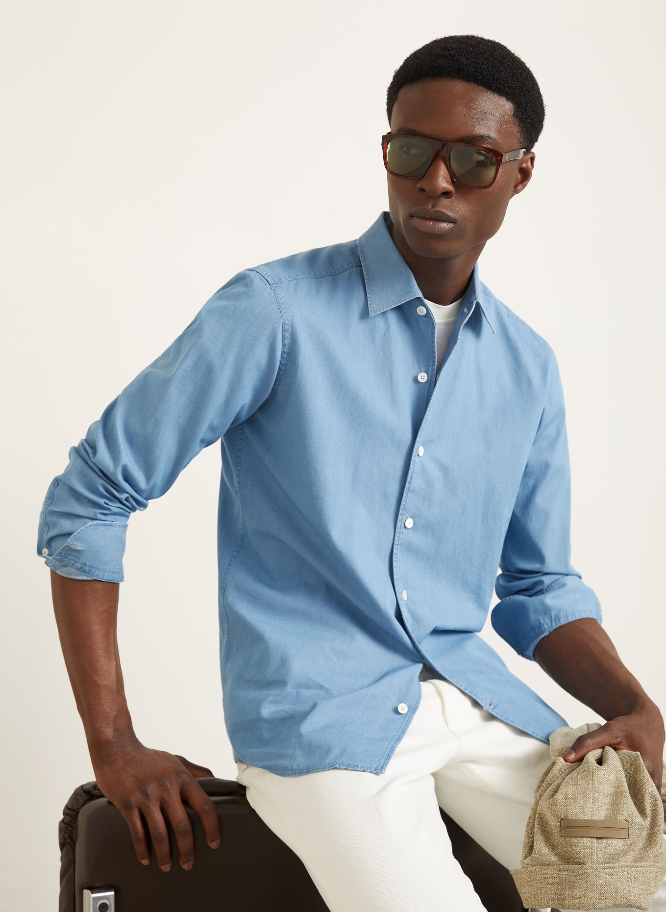 ZEGNA Jeanshemd Regular Fit: BLAU