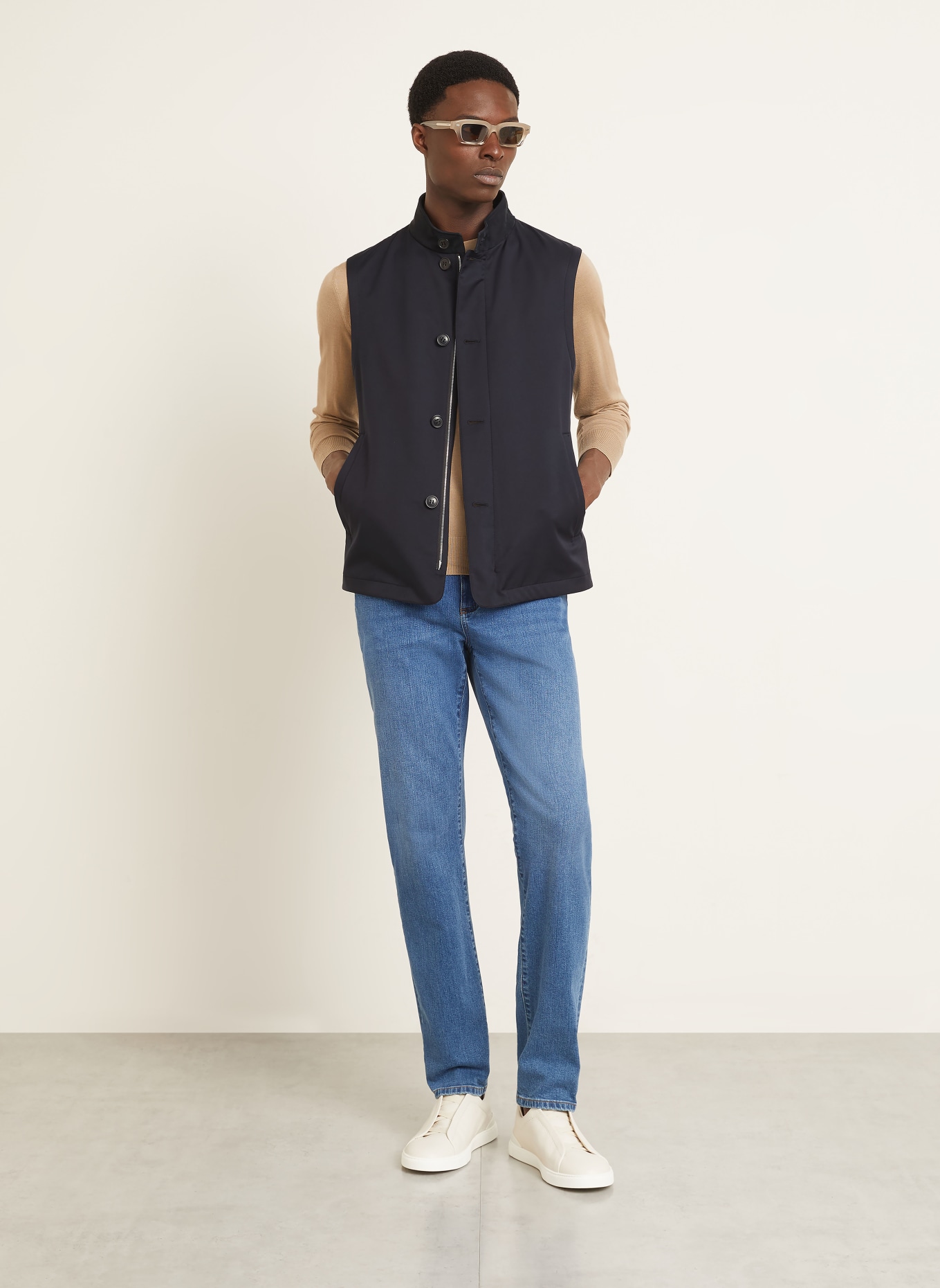 ZEGNA vest: DARK BLUE