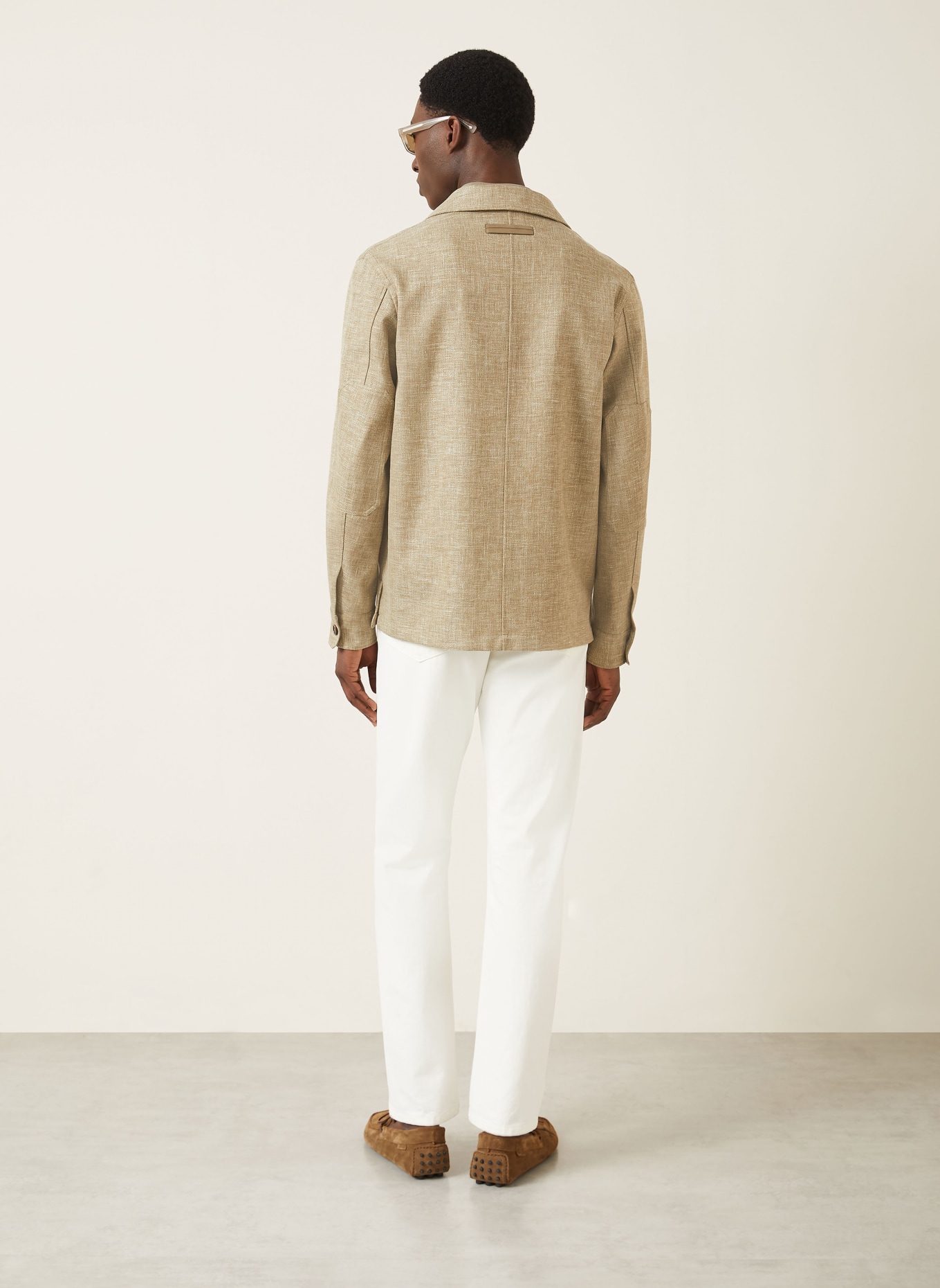 ZEGNA Overjacket mit Leinen: KHAKI