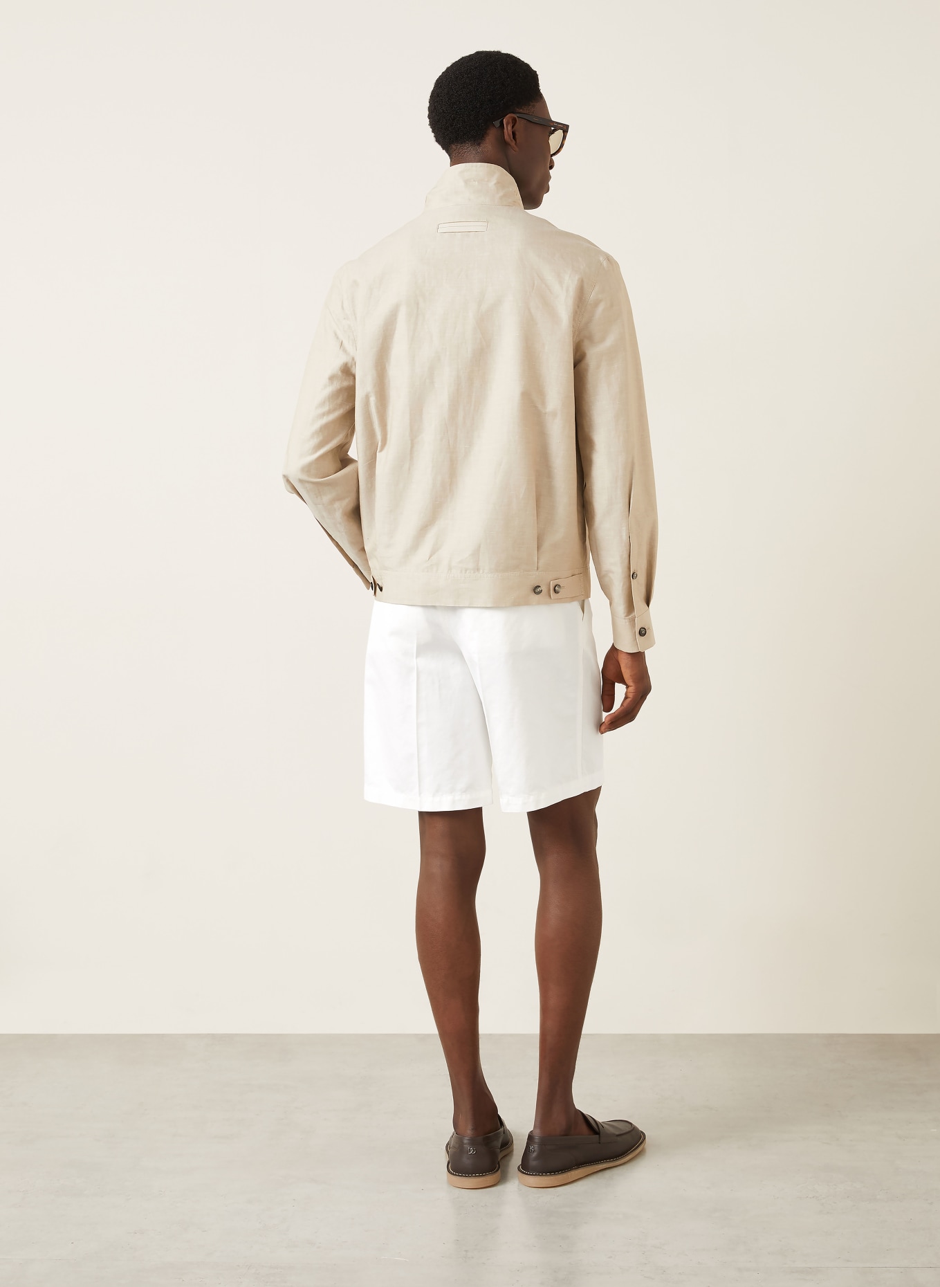 ZEGNA Šortky z lnu: BÍLÁ