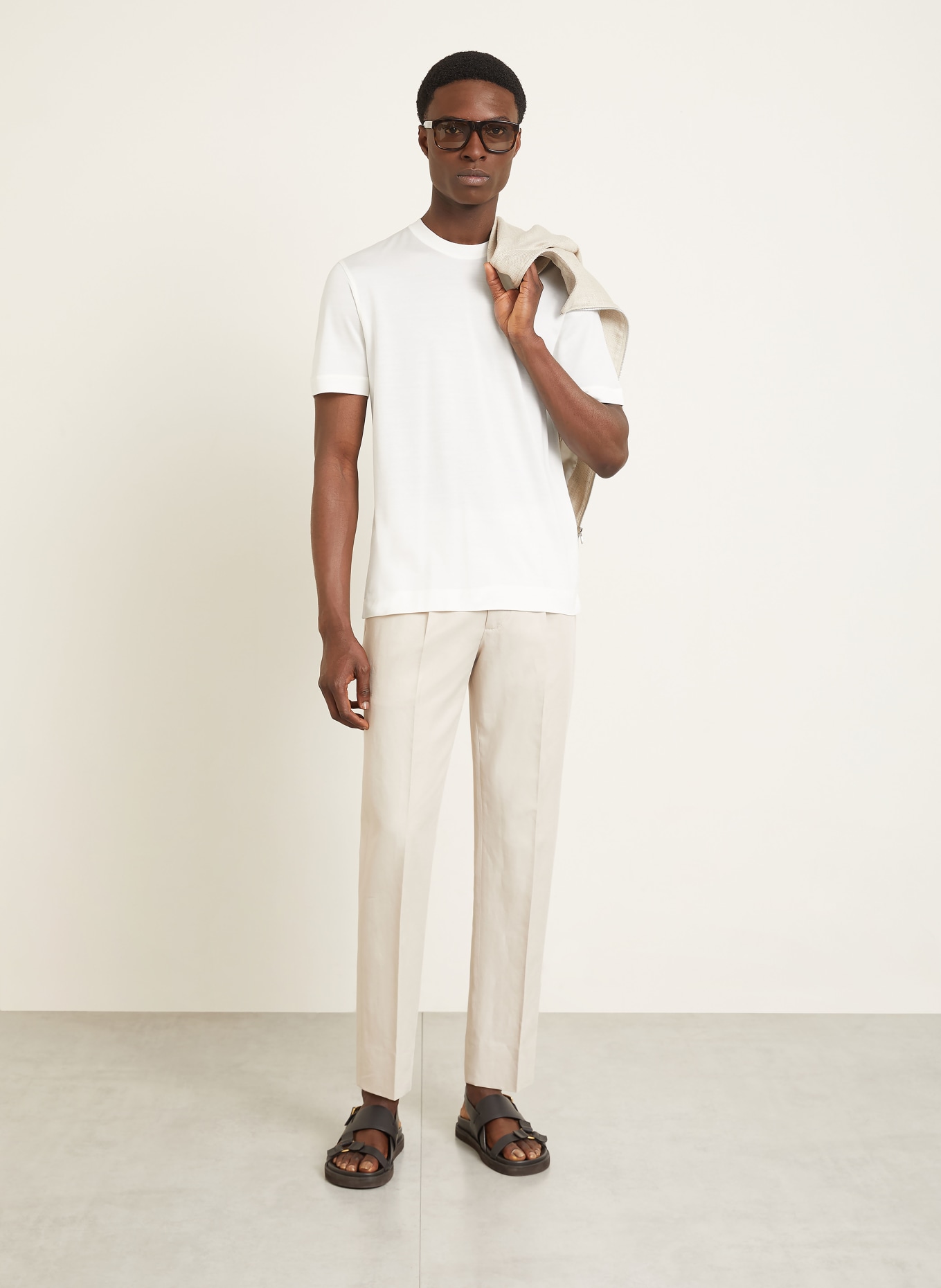 ZEGNA T-Shirt mit Seide: WEISS