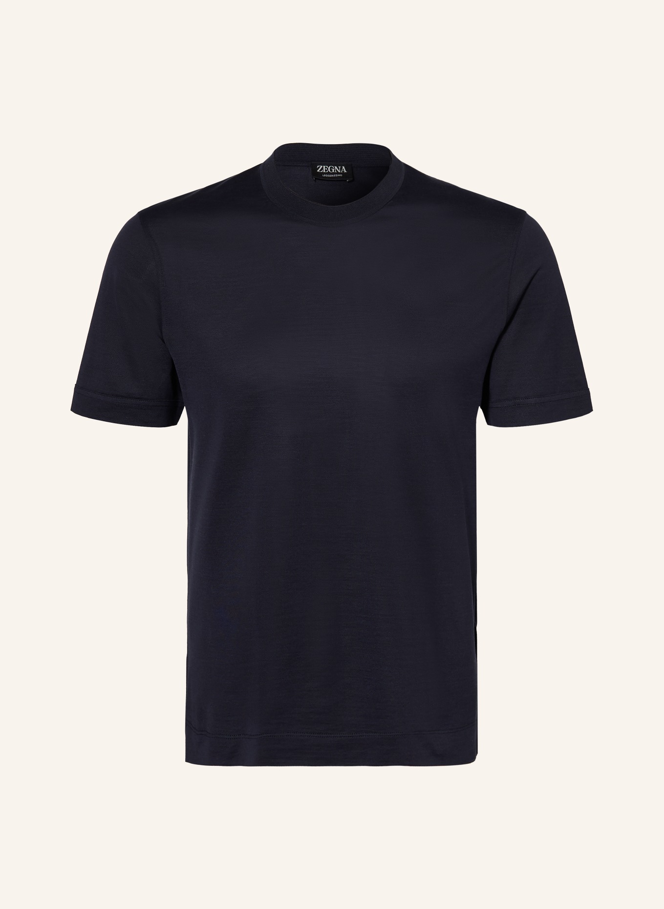ZEGNA T-Shirt mit Seide: DUNKELBLAU
