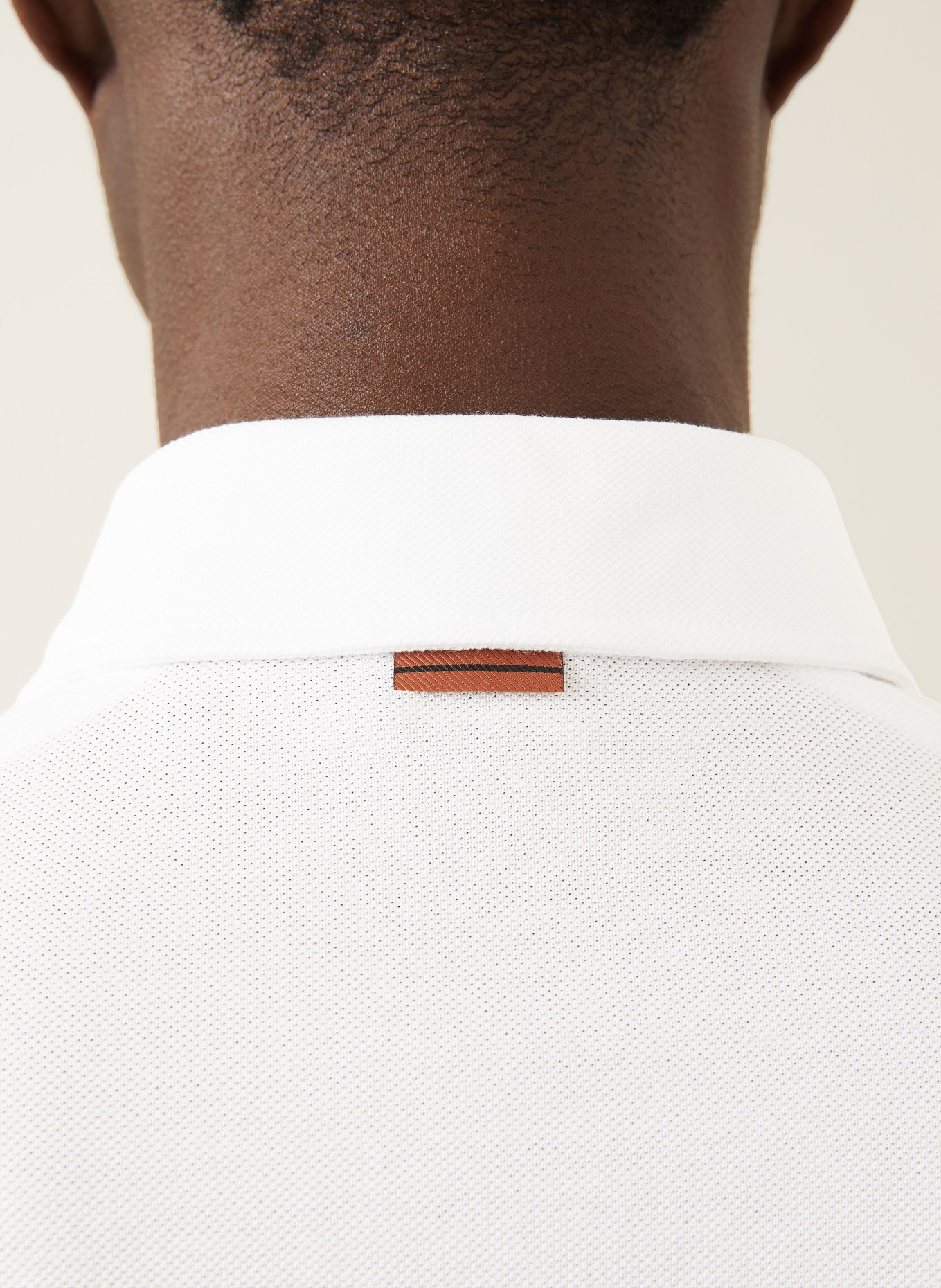 ZEGNA piqué polo shirt: WHITE