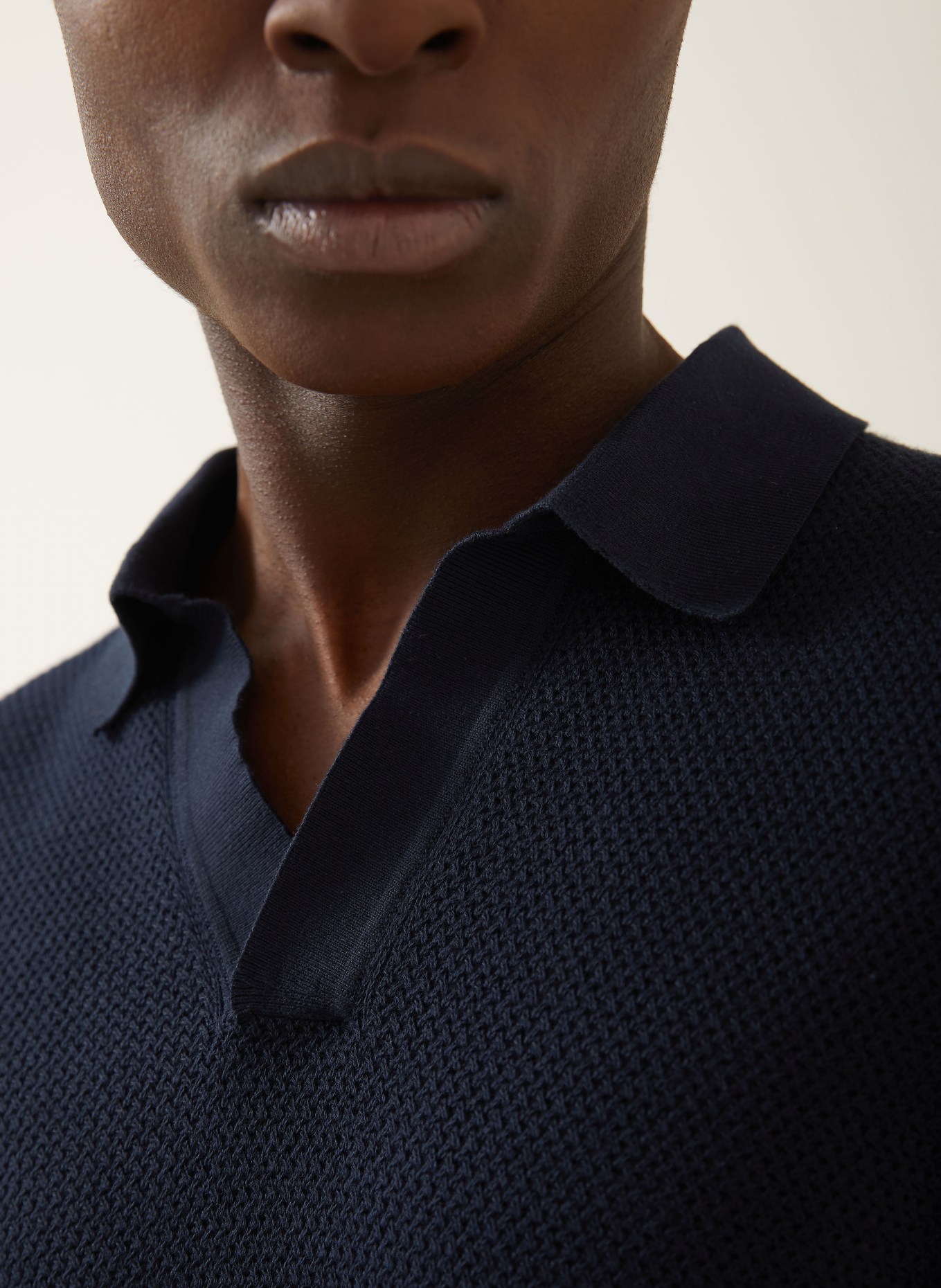 ZEGNA Strick-Poloshirt: DUNKELBLAU