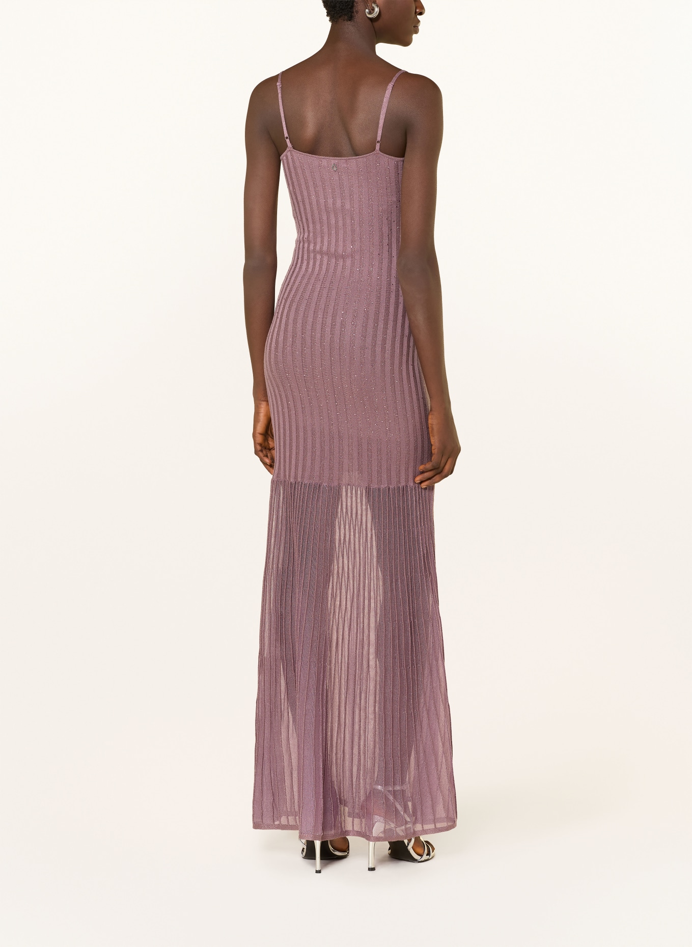 GUESS MEENA embroidered dress with gemstones: DUSKY PINK / ROSE GOLD