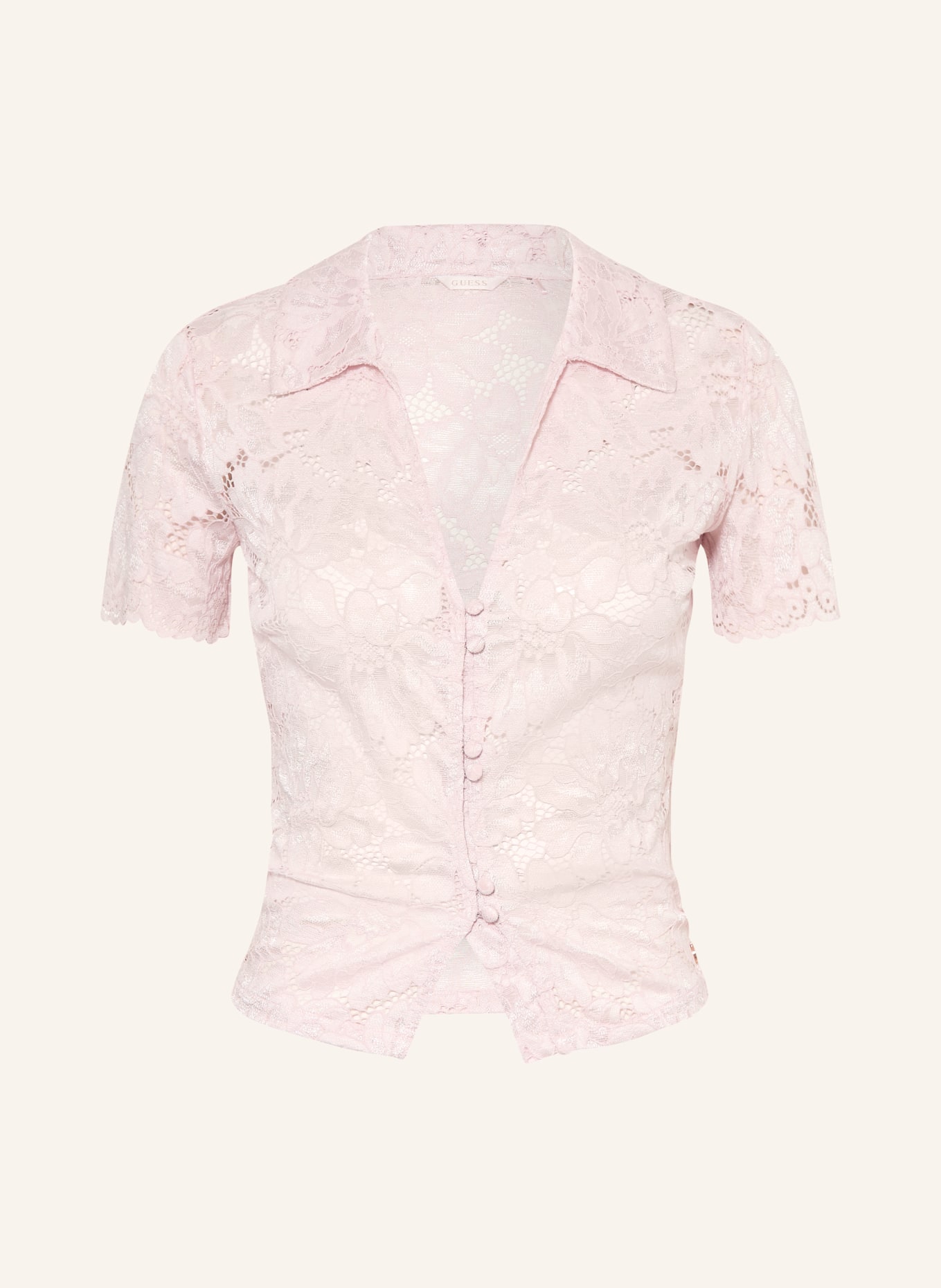 GUESS Spitzenbluse KATRINA: HELLROSA