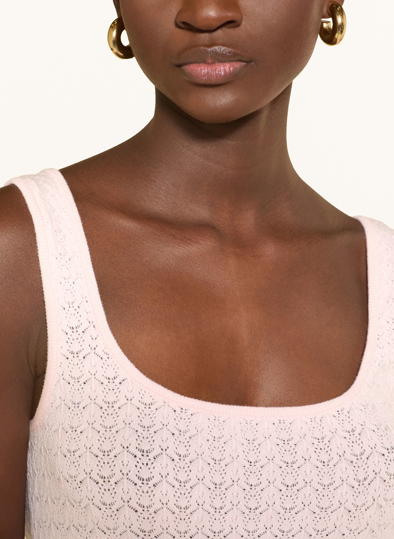 GUESS NINA knit top: LIGHT PINK