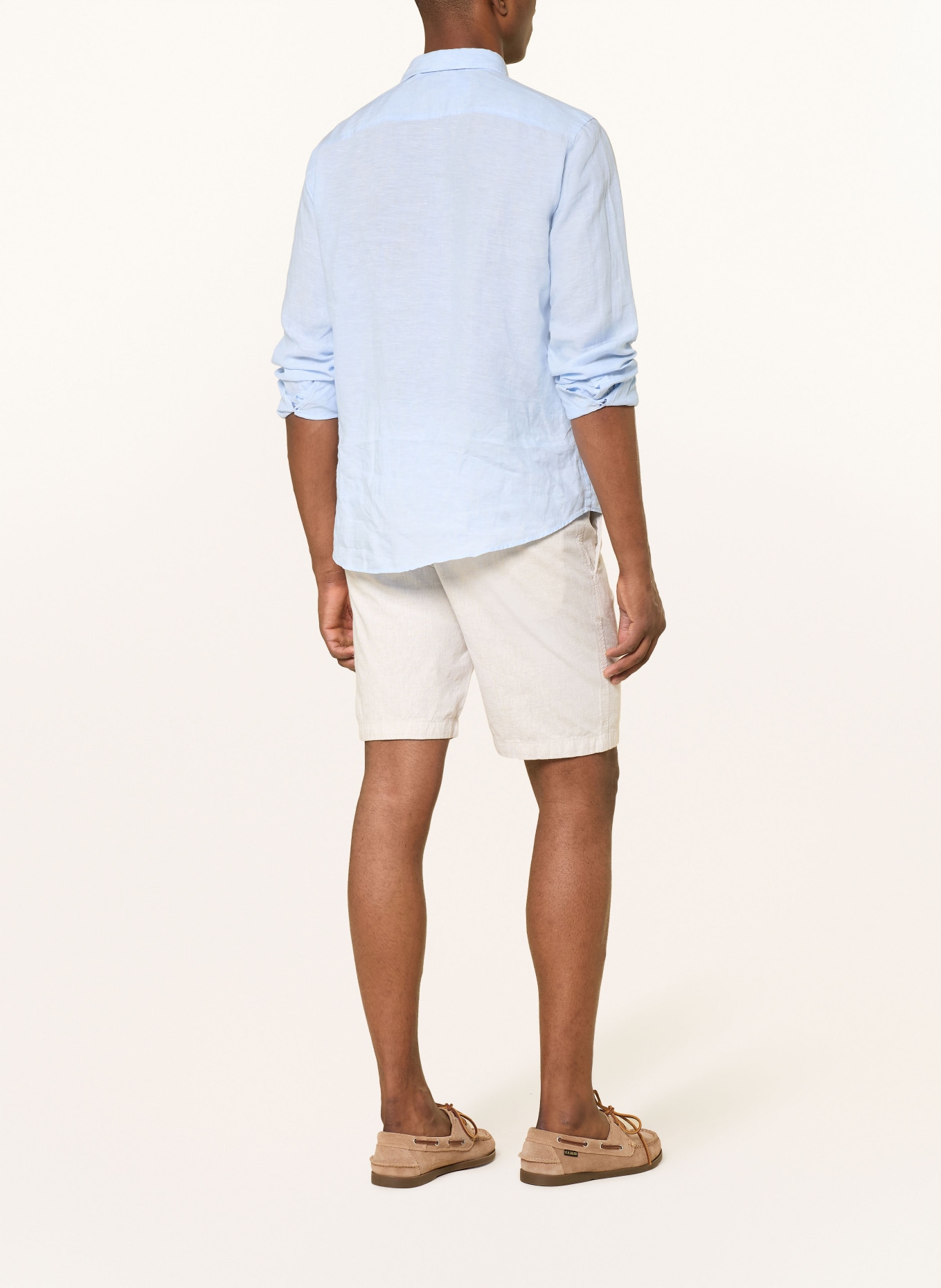 Marc O'Polo SALO JOGGER slim-fit chino shorts with linen: BEIGE