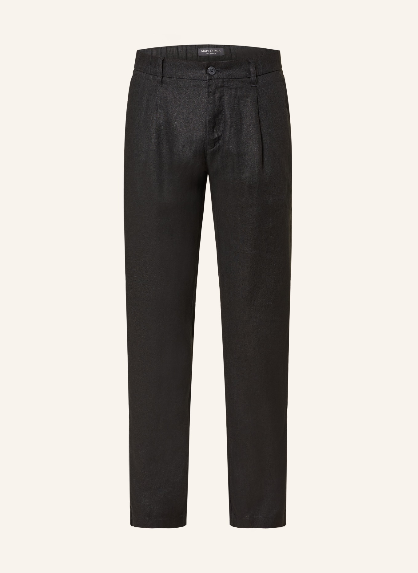 Marc O'Polo Linen chino tapered fit: BLACK