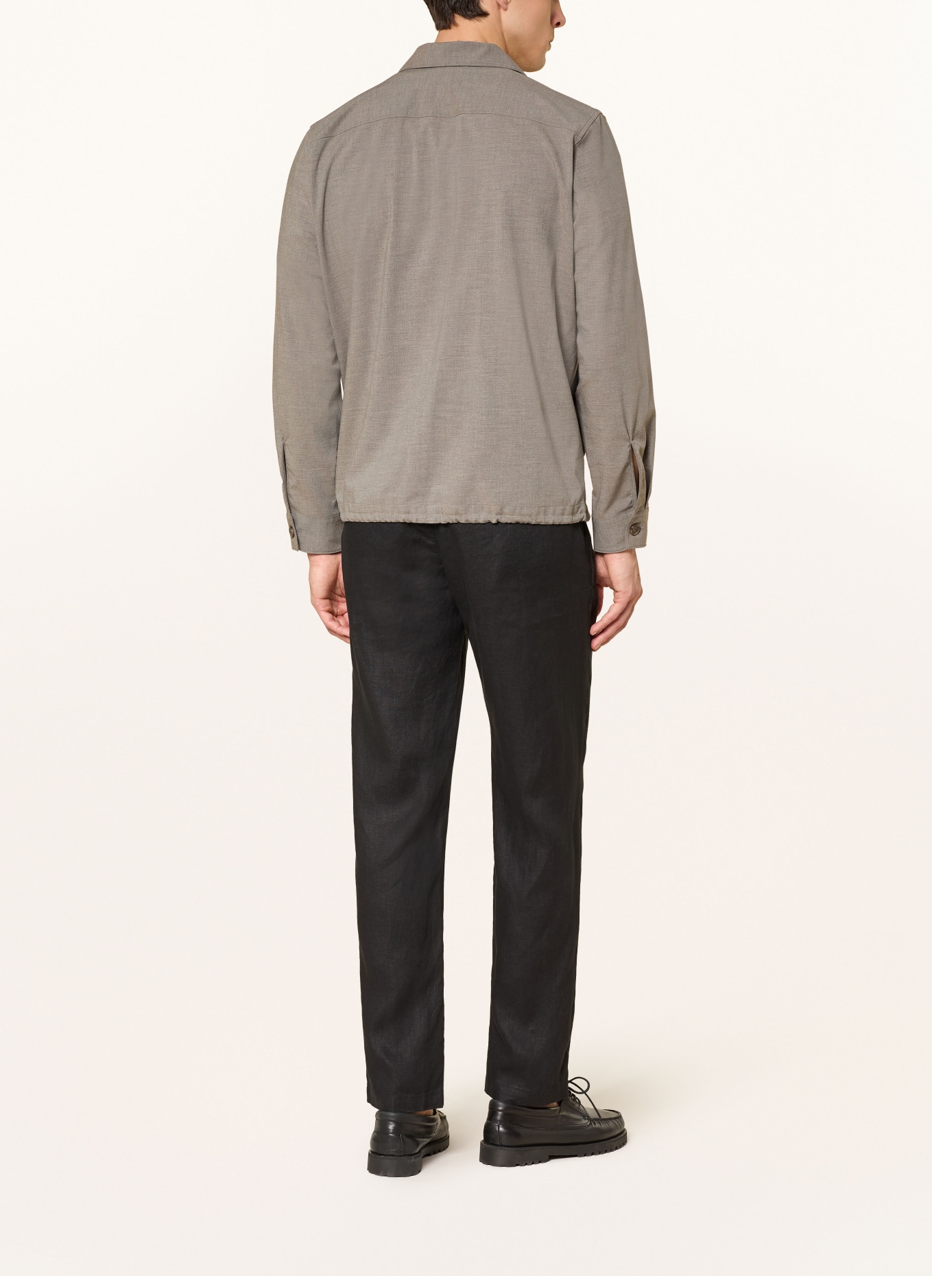 Marc O'Polo Linen chino tapered fit: BLACK