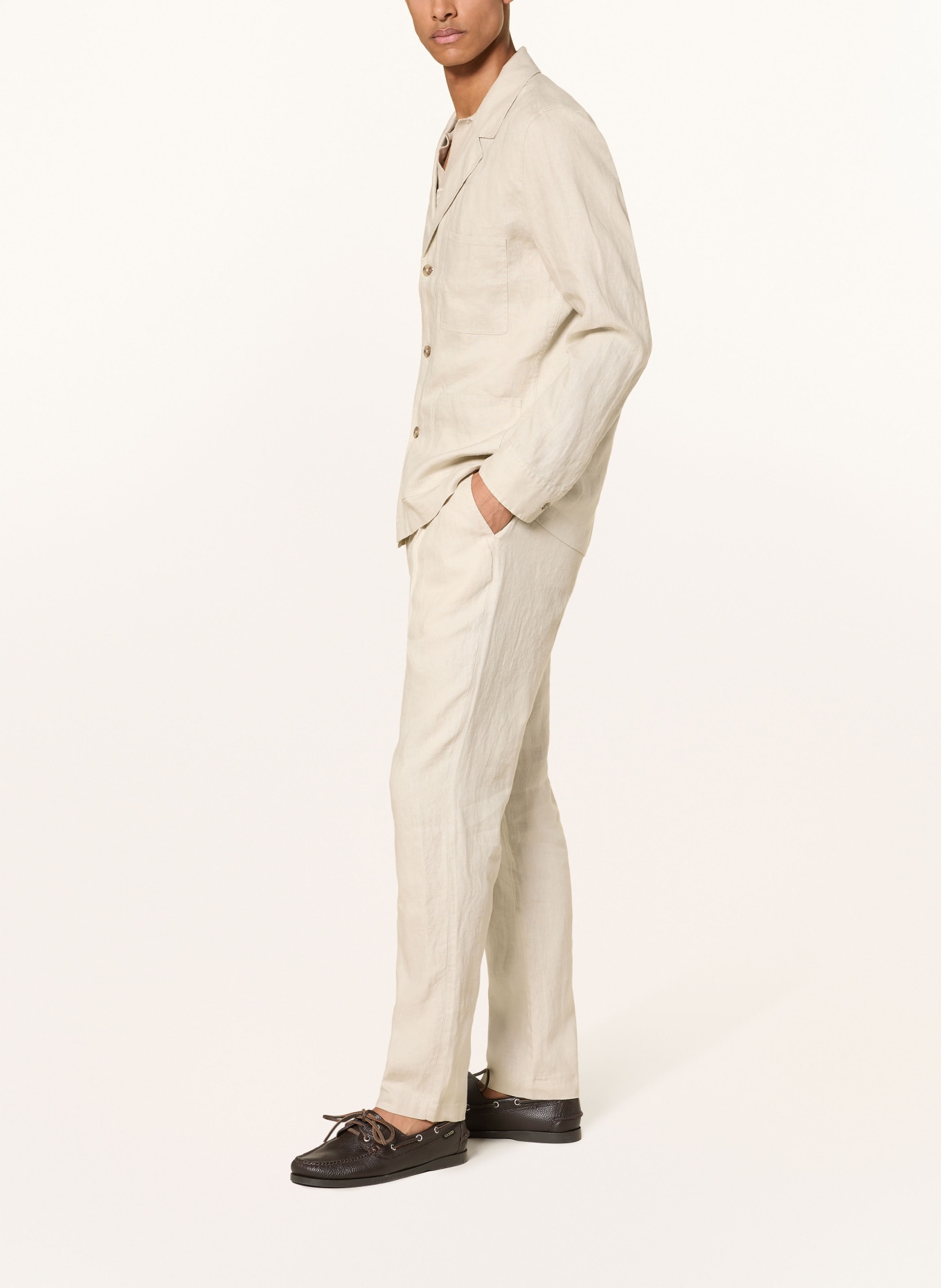 Marc O'Polo Leinenchino Tapered Fit: BEIGE