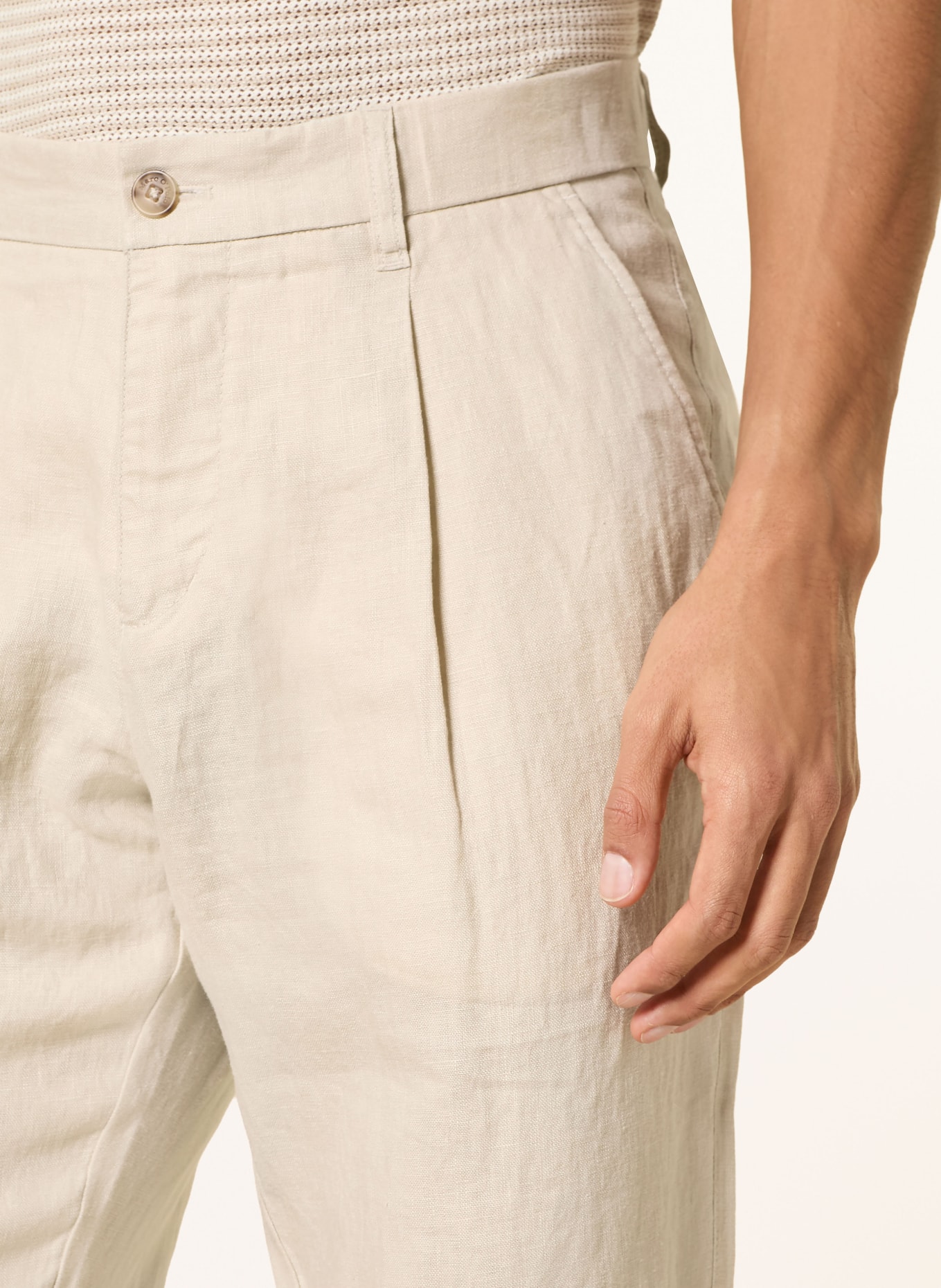 Marc O'Polo Leinenchino Tapered Fit: BEIGE