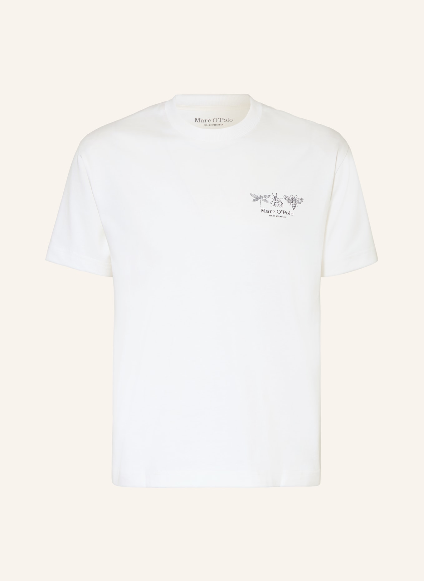 Marc O'Polo T-shirt: CREAM / DARK BLUE