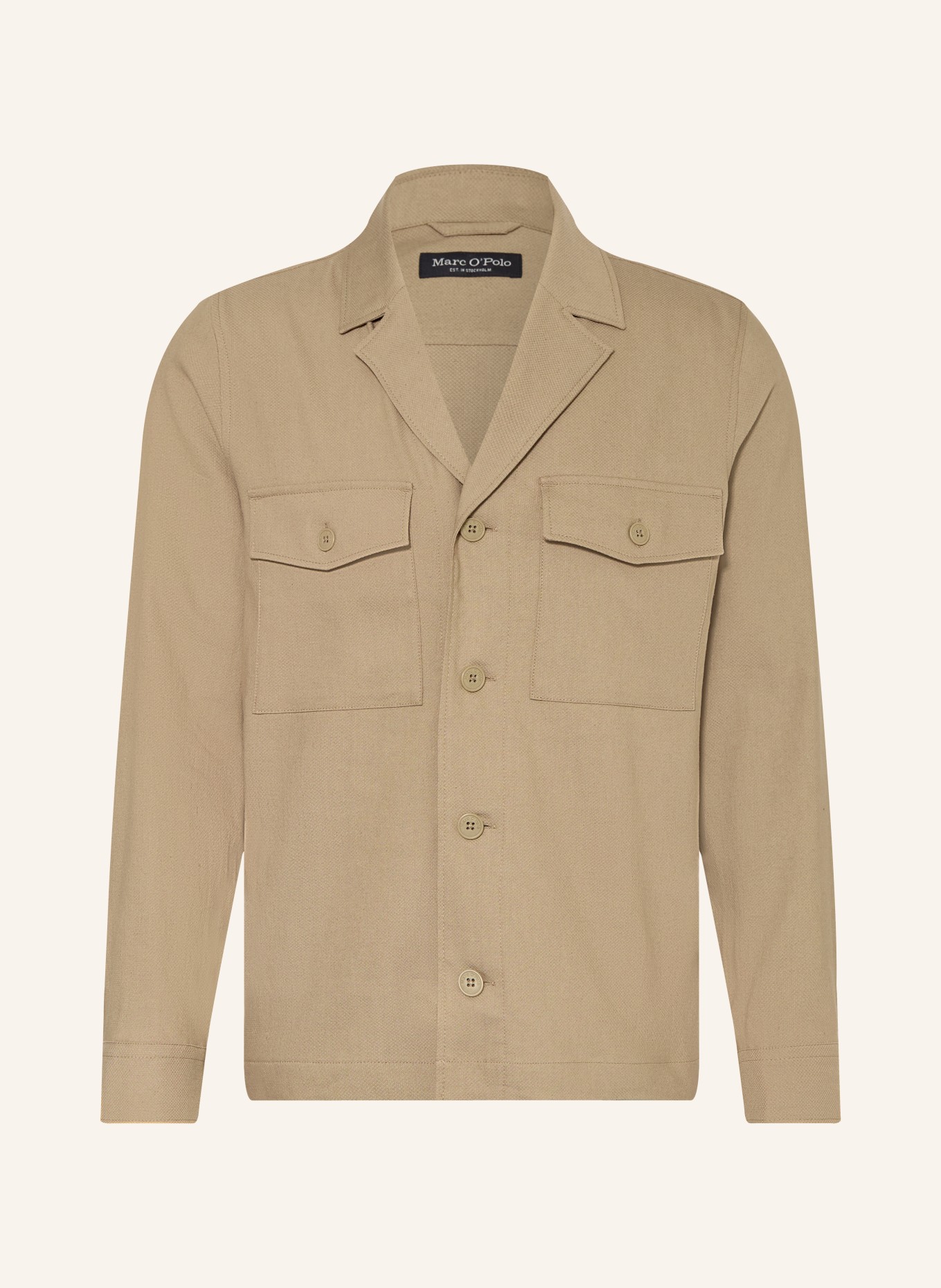 Marc O'Polo Overshirt van linnen: GRIJS