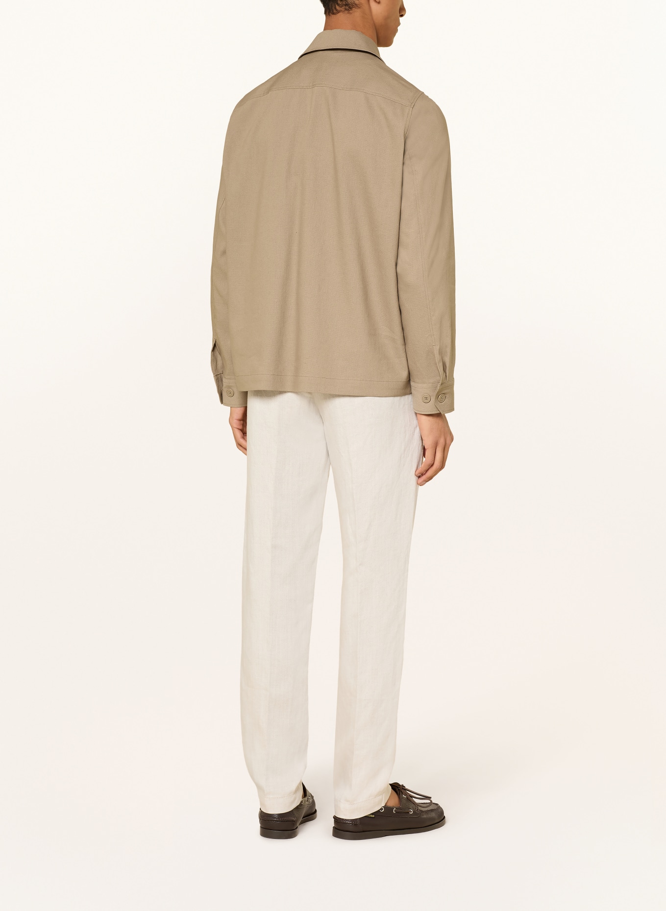 Marc O'Polo Overshirt van linnen: GRIJS