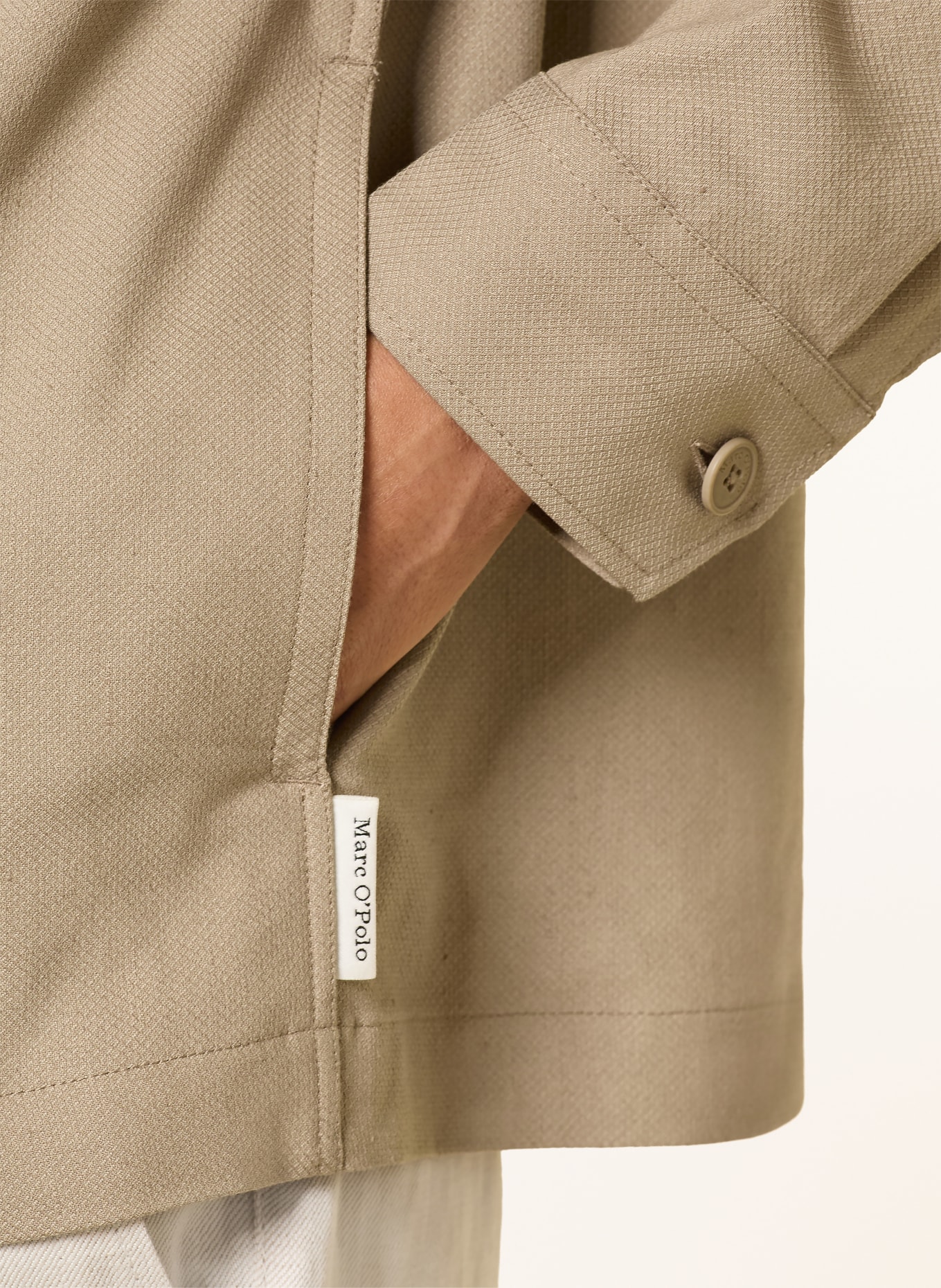 Marc O'Polo Overshirt van linnen: GRIJS