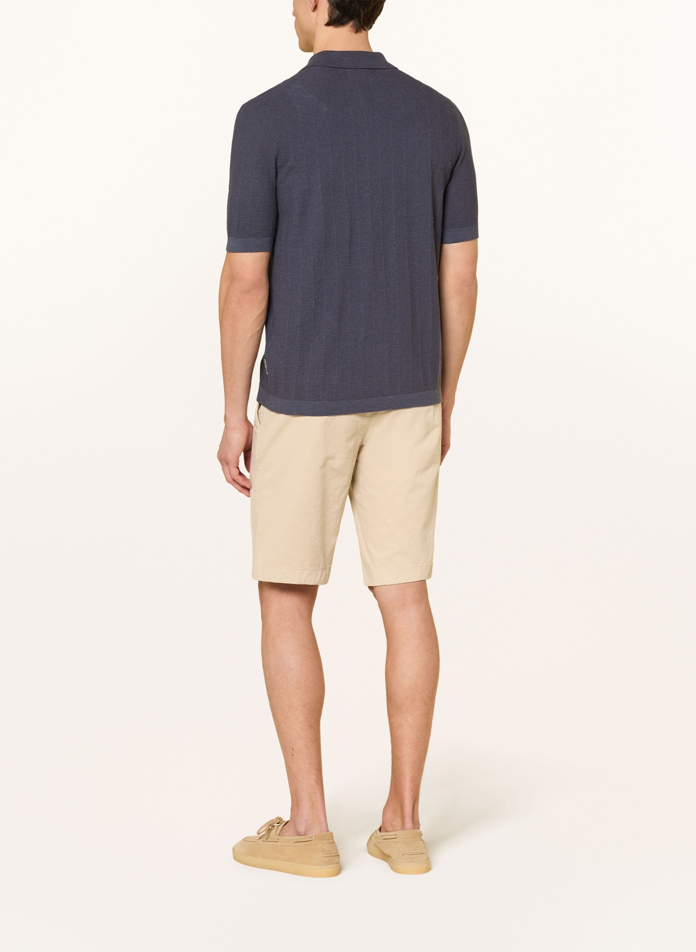 Marc O'Polo Strickhemd Regular Fit: DUNKELBLAU