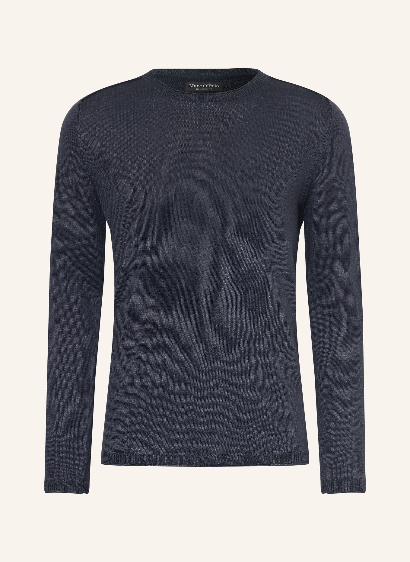 Marc O'Polo Trui met linnen: DONKERBLAUW