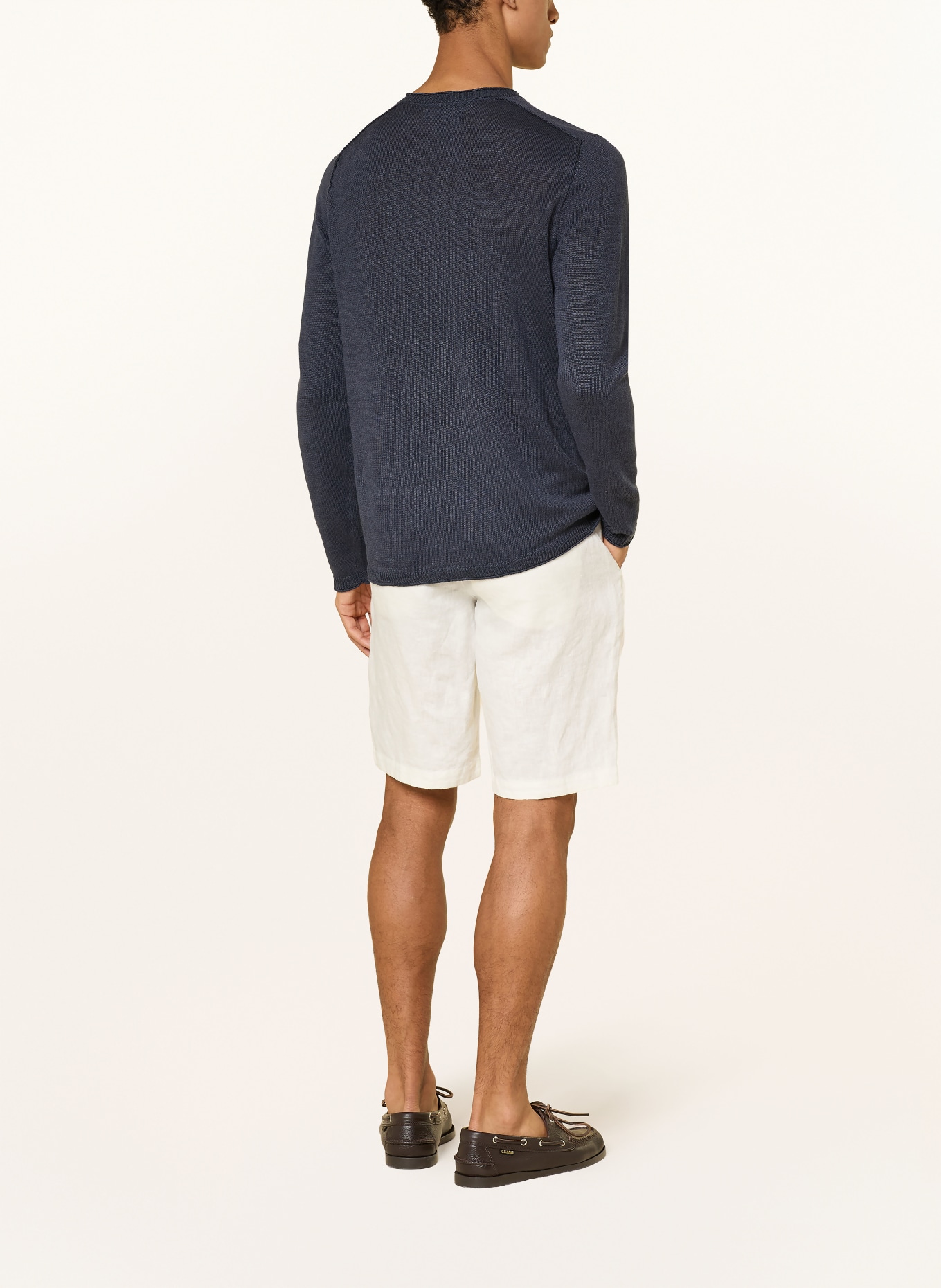 Marc O'Polo Trui met linnen: DONKERBLAUW