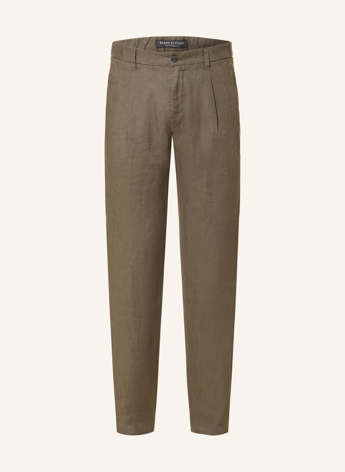 Marc O'Polo OSBY Tapered Fit Linen Chinos: KHAKI
