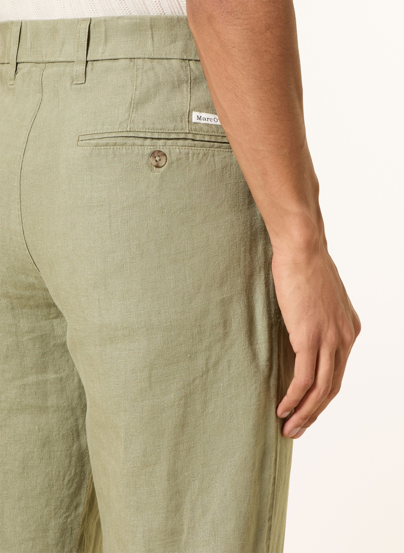 Marc O'Polo Leinenchino OSBY Tapered Fit: KHAKI