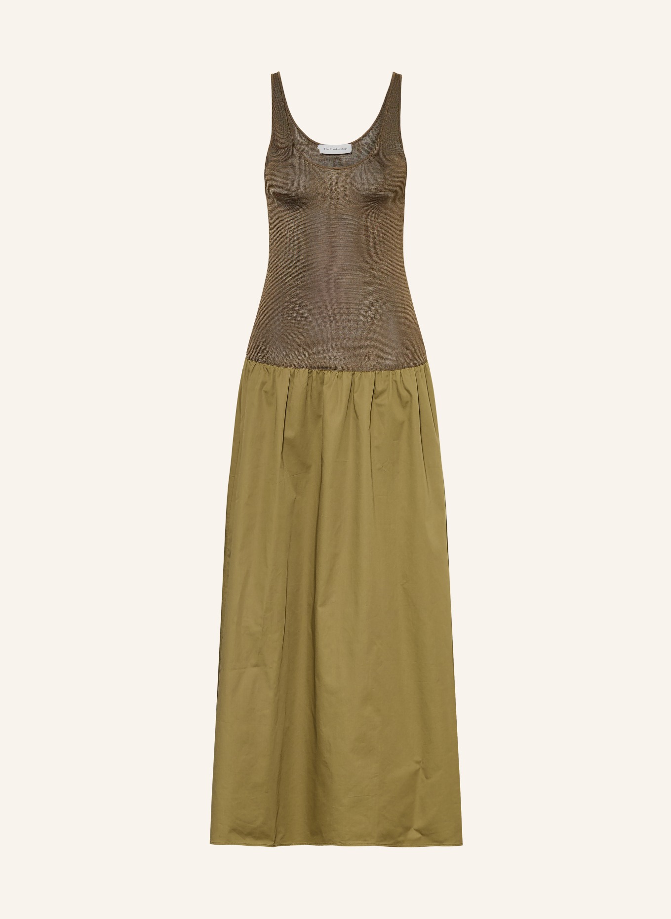 The Frankie Shop Kleid ILIYA im Materialmix: OLIV