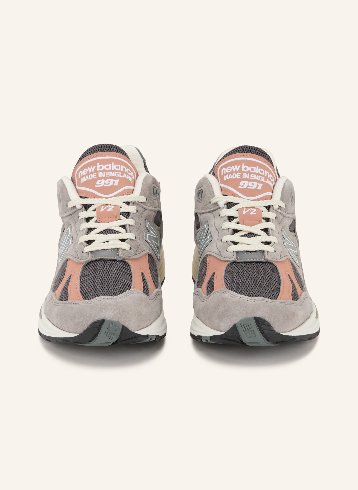 new balance Sneaker MADE IN UK 991 V2: GRAU / DUNKELGRAU / LACHS