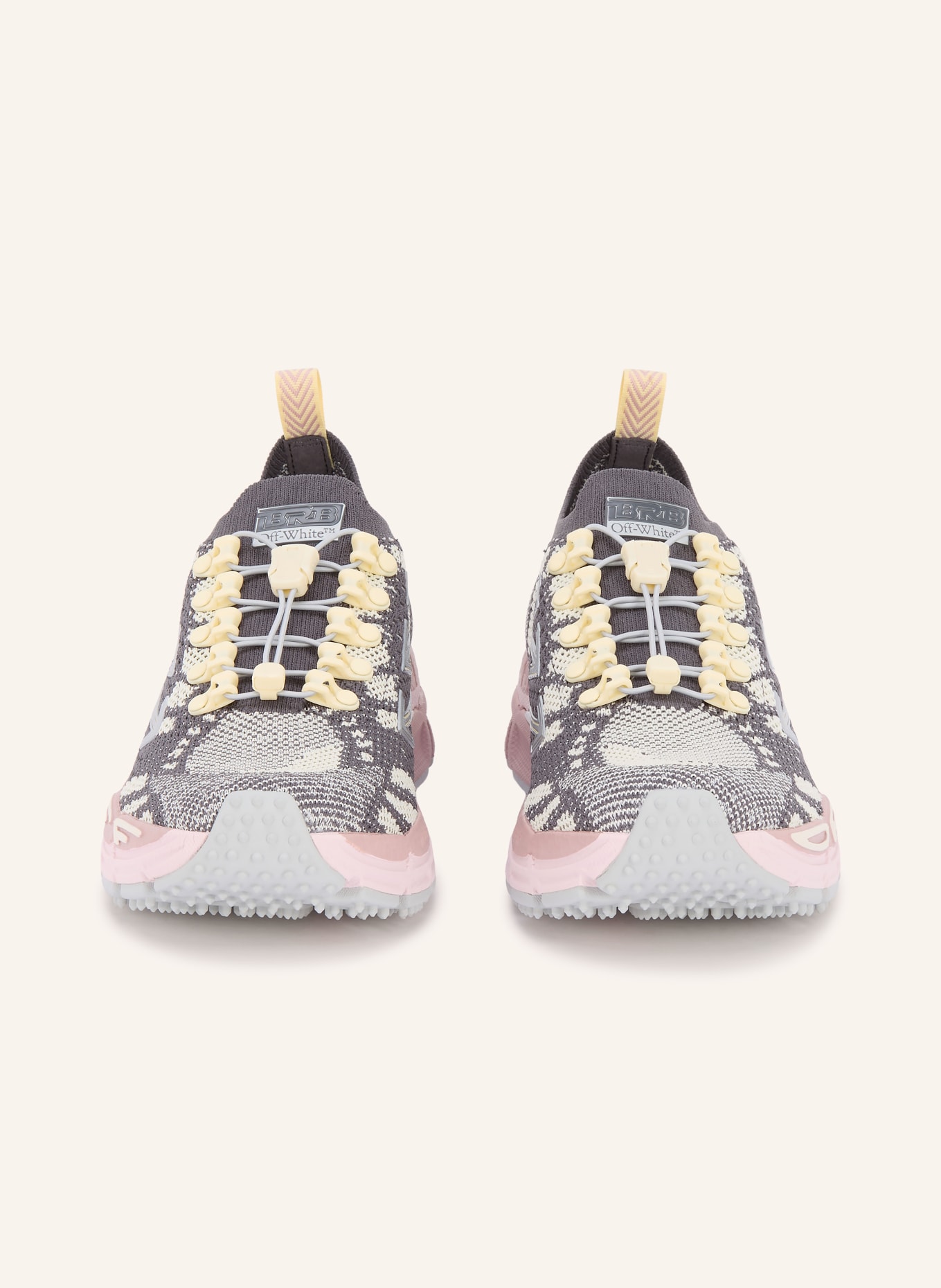 Off-White BE RIGHT BACK Sneakers: DARK GRAY / ROSE / CREAM