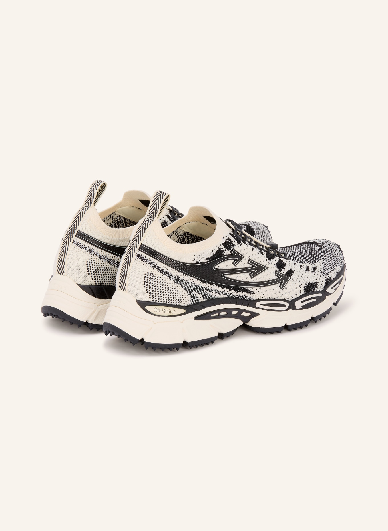 Off-White Sneaker BE RIGHT BACK KNIT: ECRU / SCHWARZ