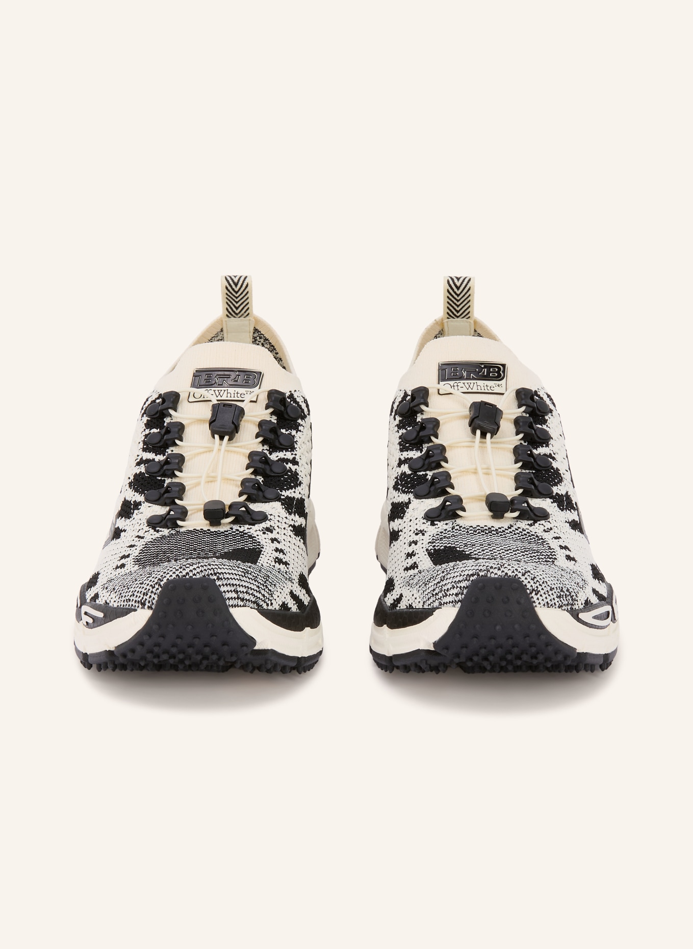 Off-White Sneaker BE RIGHT BACK KNIT: ECRU / SCHWARZ