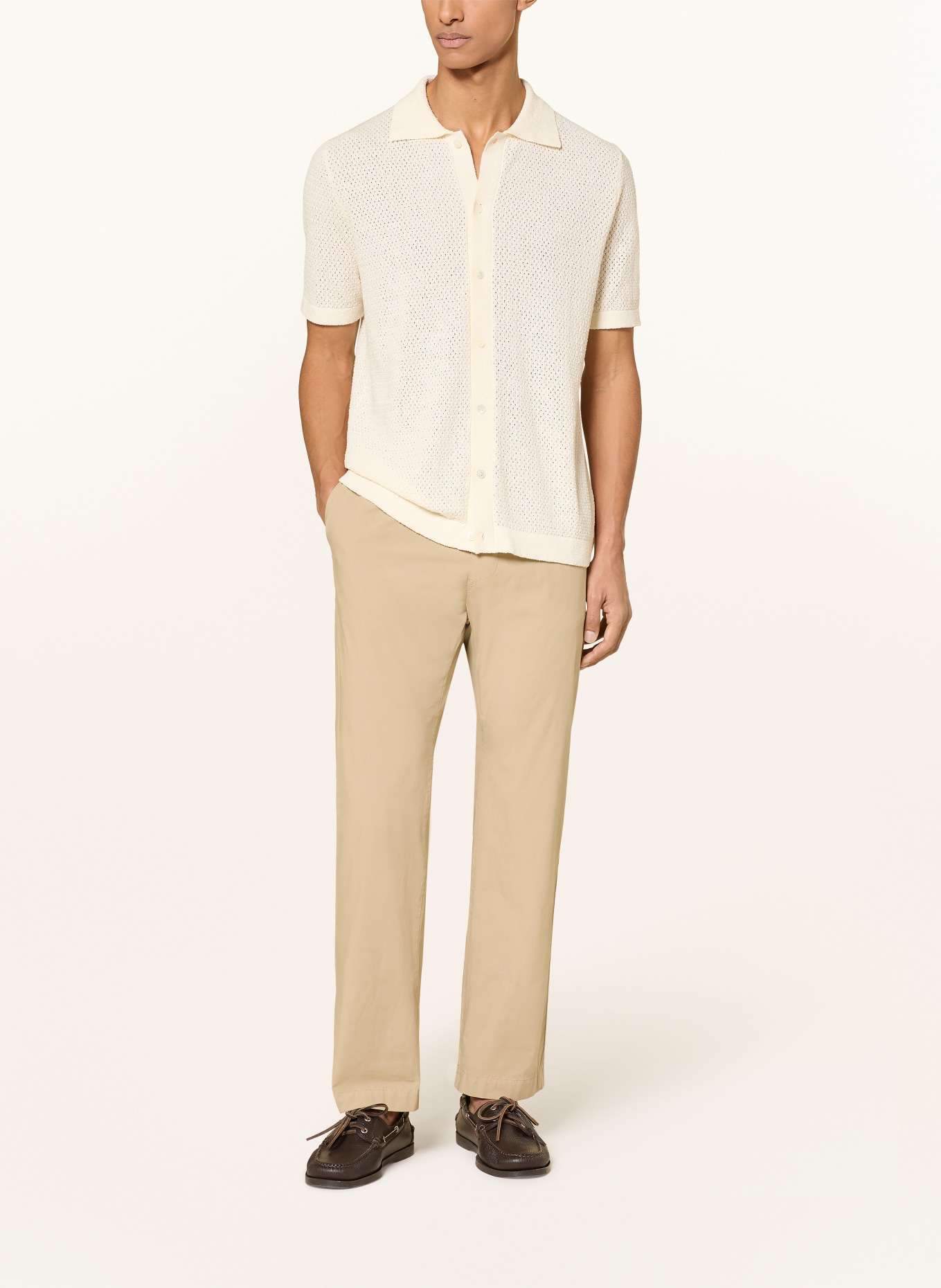 roberto collina Chemise en maille Slim Fit: ÉCRU