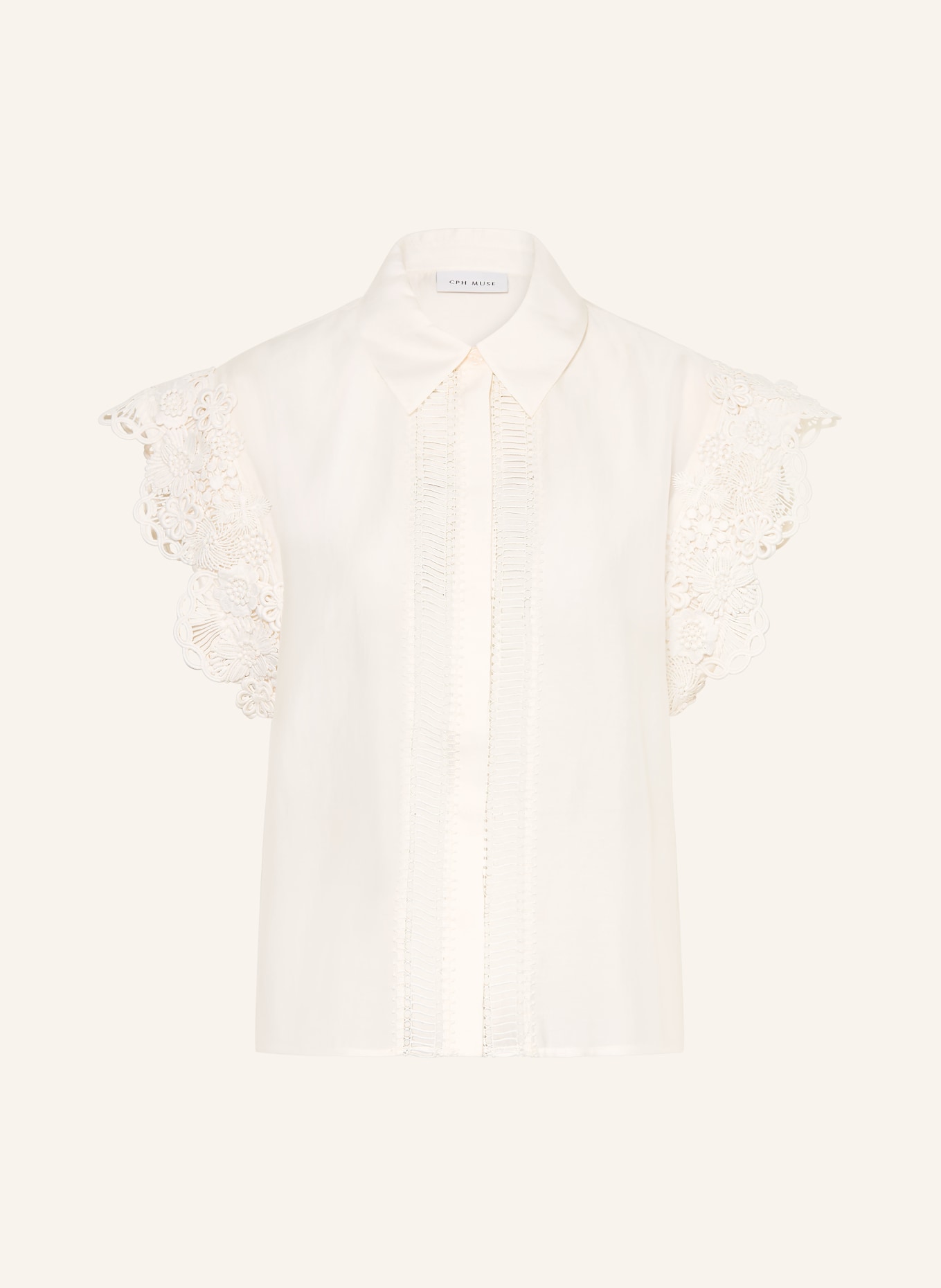 CPH MUSE Blusentop CMMOLLY mit Spitze: CREME